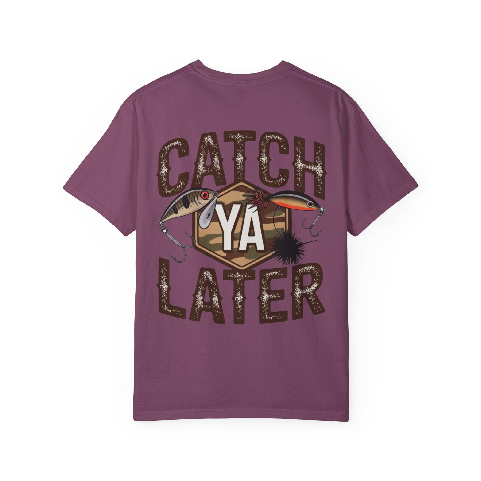 Catch Ya Later Fishing T-Shirt — Retro Lures & Camo Graphic Tee