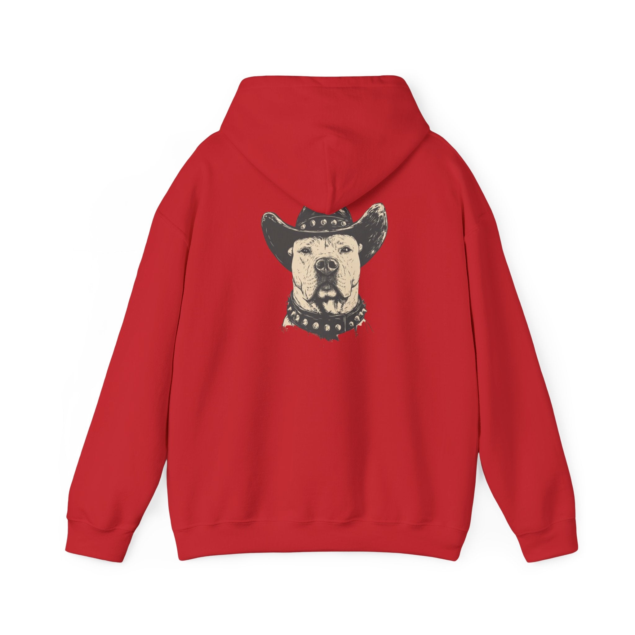 Cowboy Dog Hoodie — Western Pitbull Graphic Hooded Sweatshirt