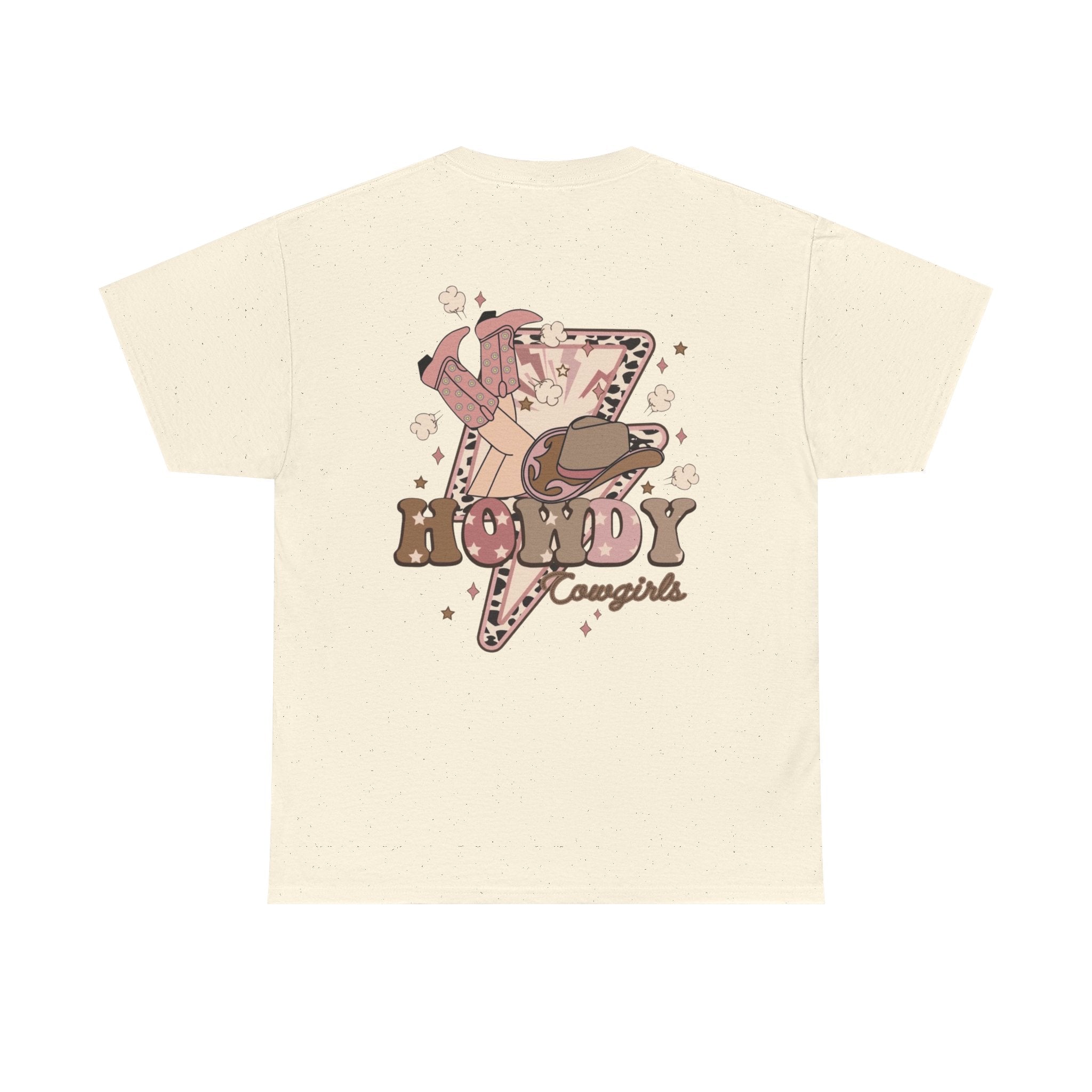 Howdy Cowgirl T-Shirt — Retro Western Lightning Cowgirl Graphic Tee