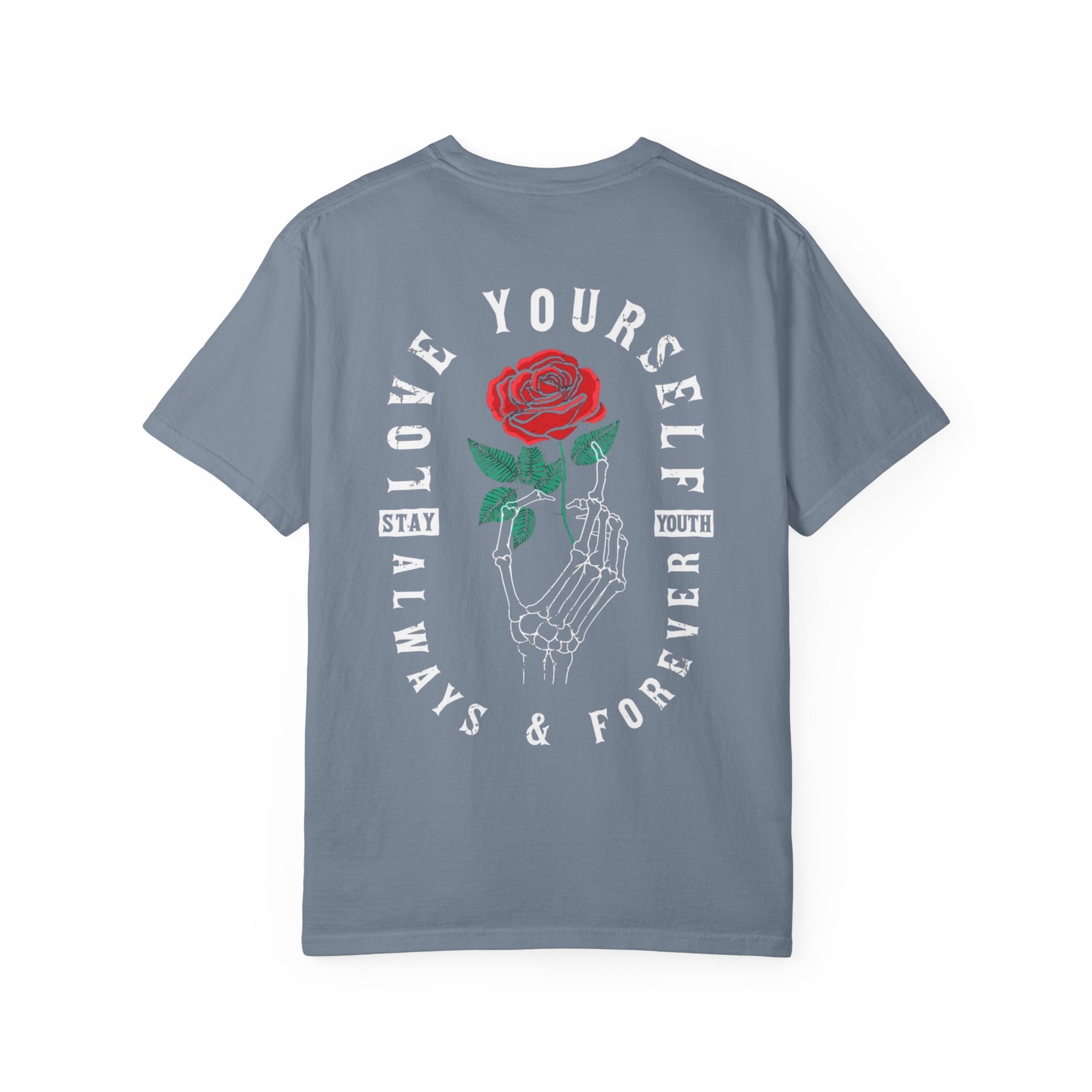 Love Yourself T-Shirt — Rose & Skeleton Graphic Tee