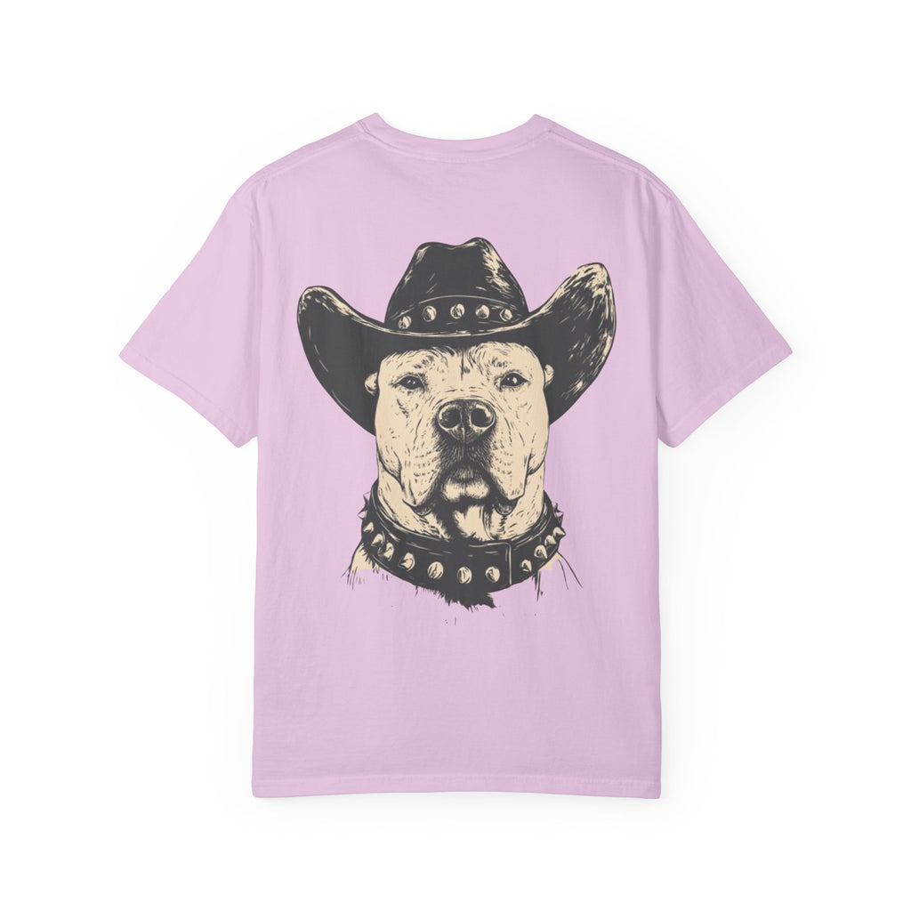 Cowboy Pitbull T-Shirt — Vintage Dog with Cowboy Hat Graphic