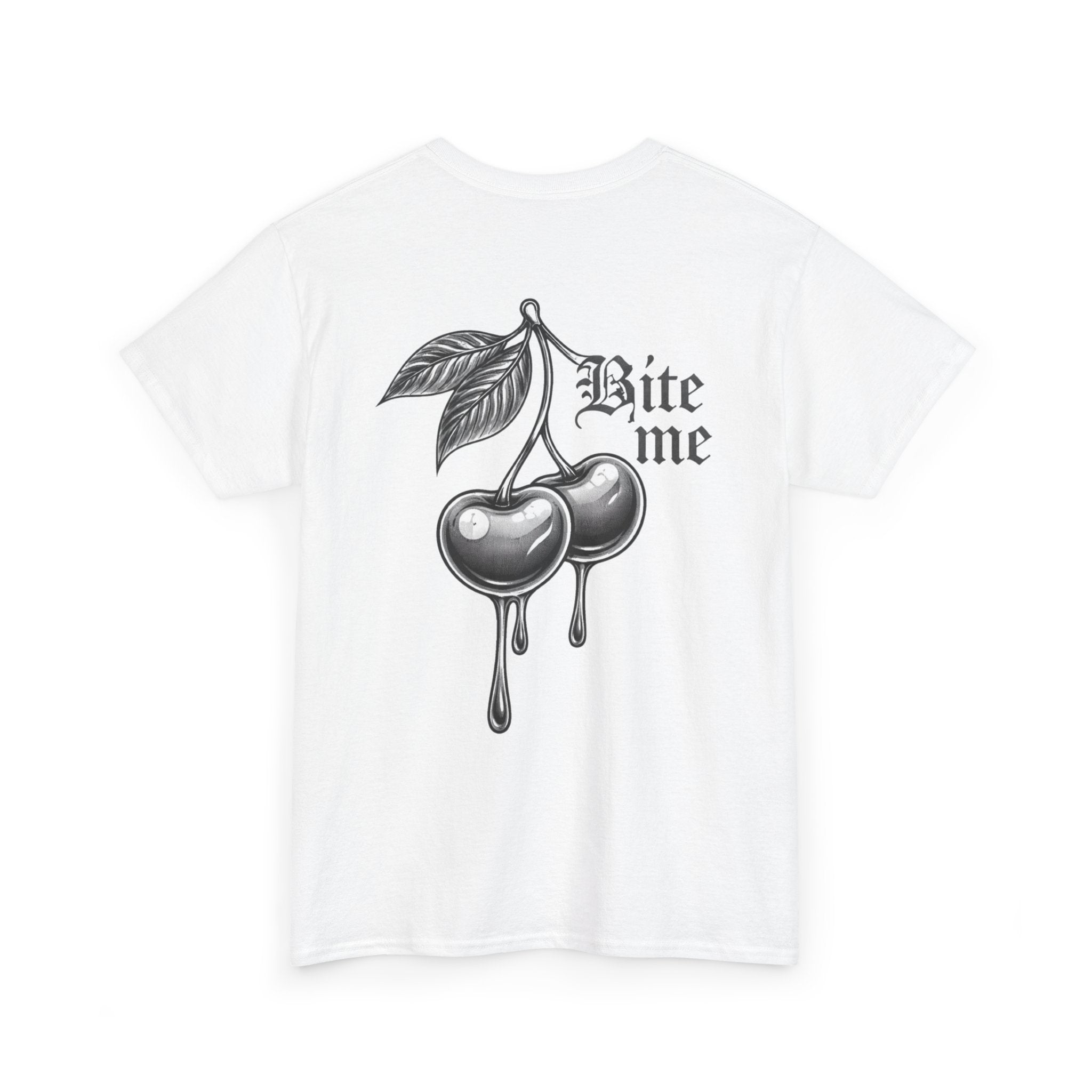 Bite Me Cherry Tee — Dripping Cherry Graphic T-Shirt