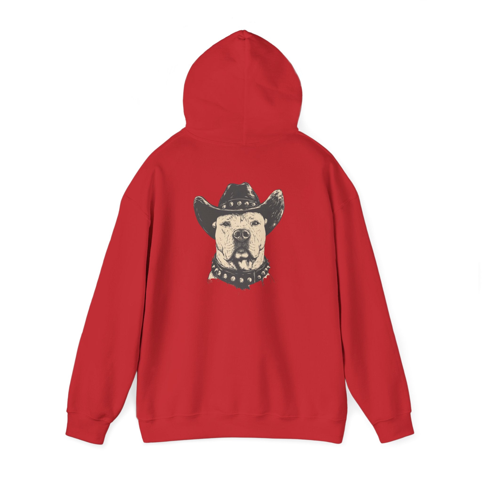 Cowboy Dog Hoodie — Western Pitbull Graphic Hooded Sweatshirt