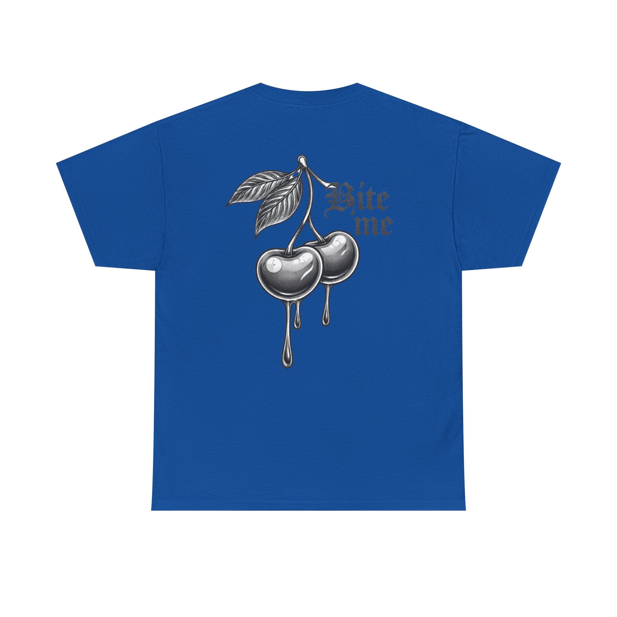 Bite Me Cherry Tee — Dripping Cherry Graphic T-Shirt