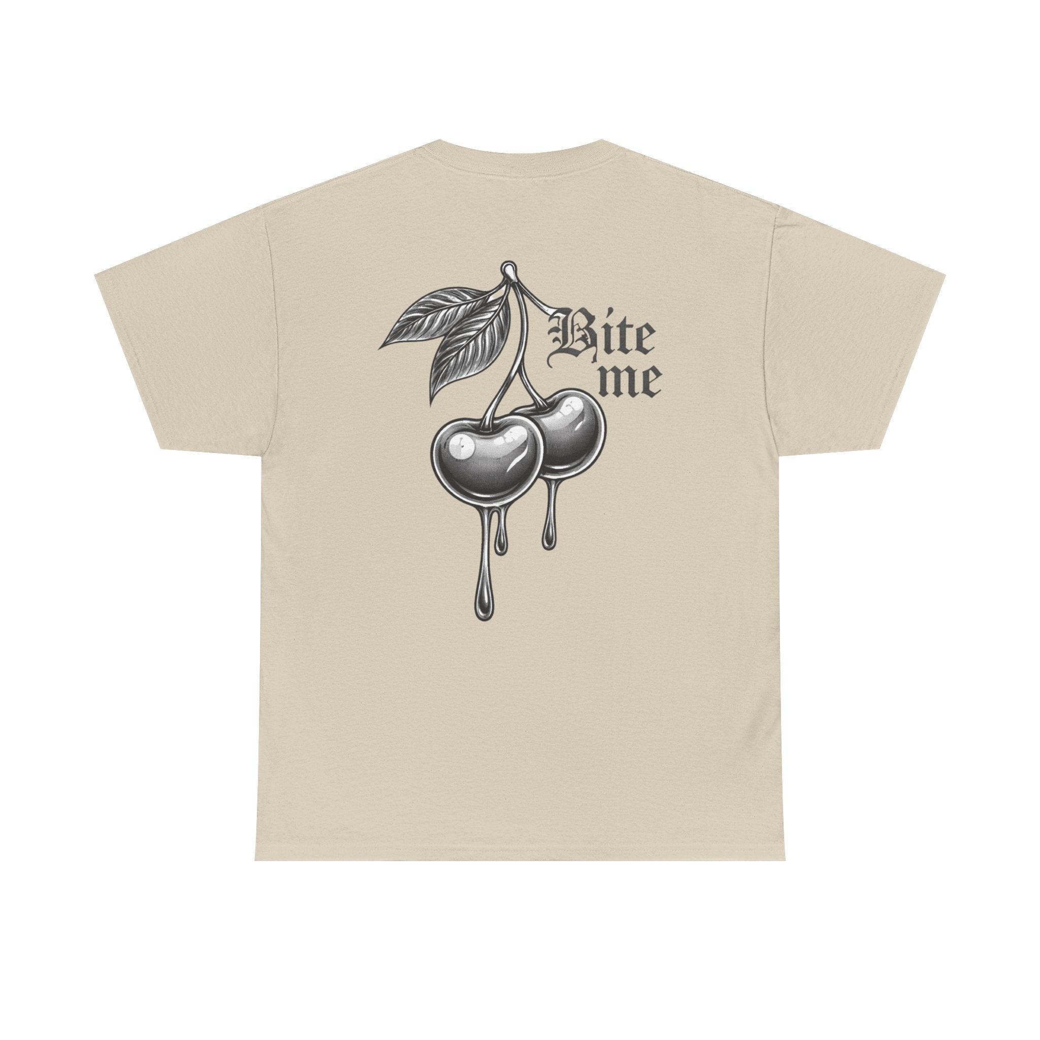 Bite Me Cherry Tee — Dripping Cherry Graphic T-Shirt