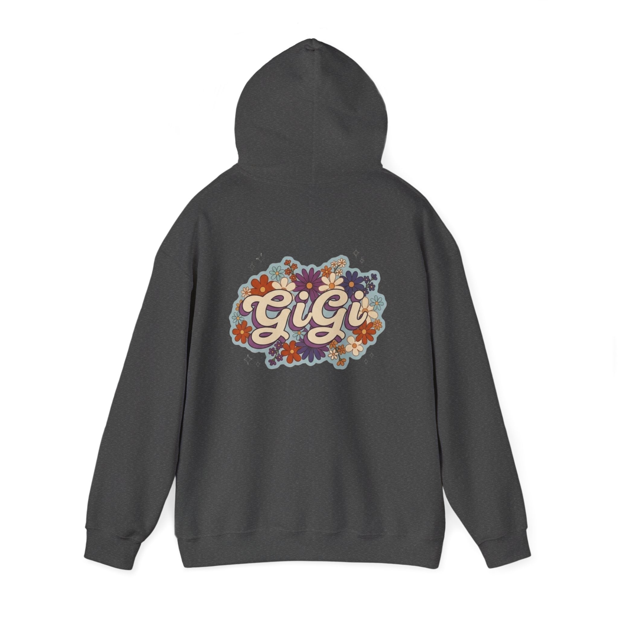 Gigi Floral Retro Hoodie — Vintage Script Flower Design