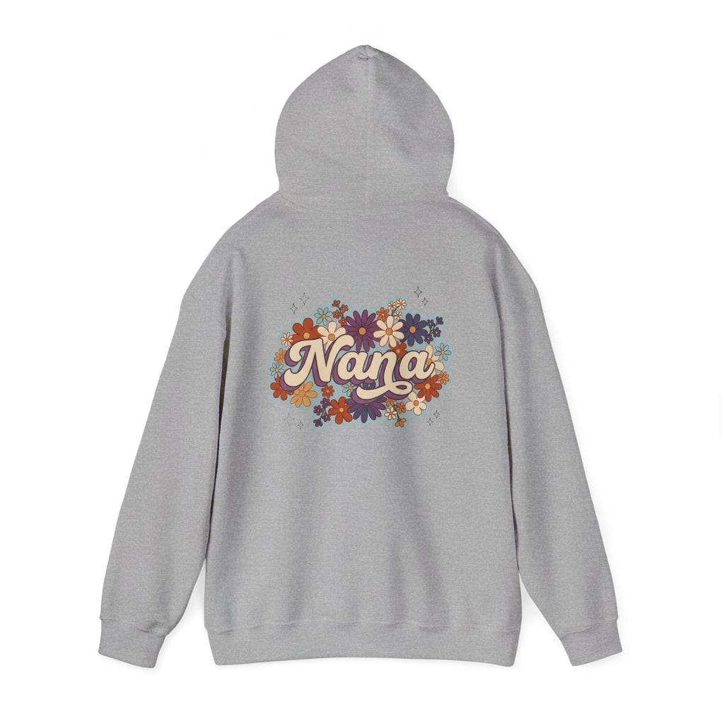 Nana Floral Hoodie — Retro Vintage Flower Grandma Sweatshirt