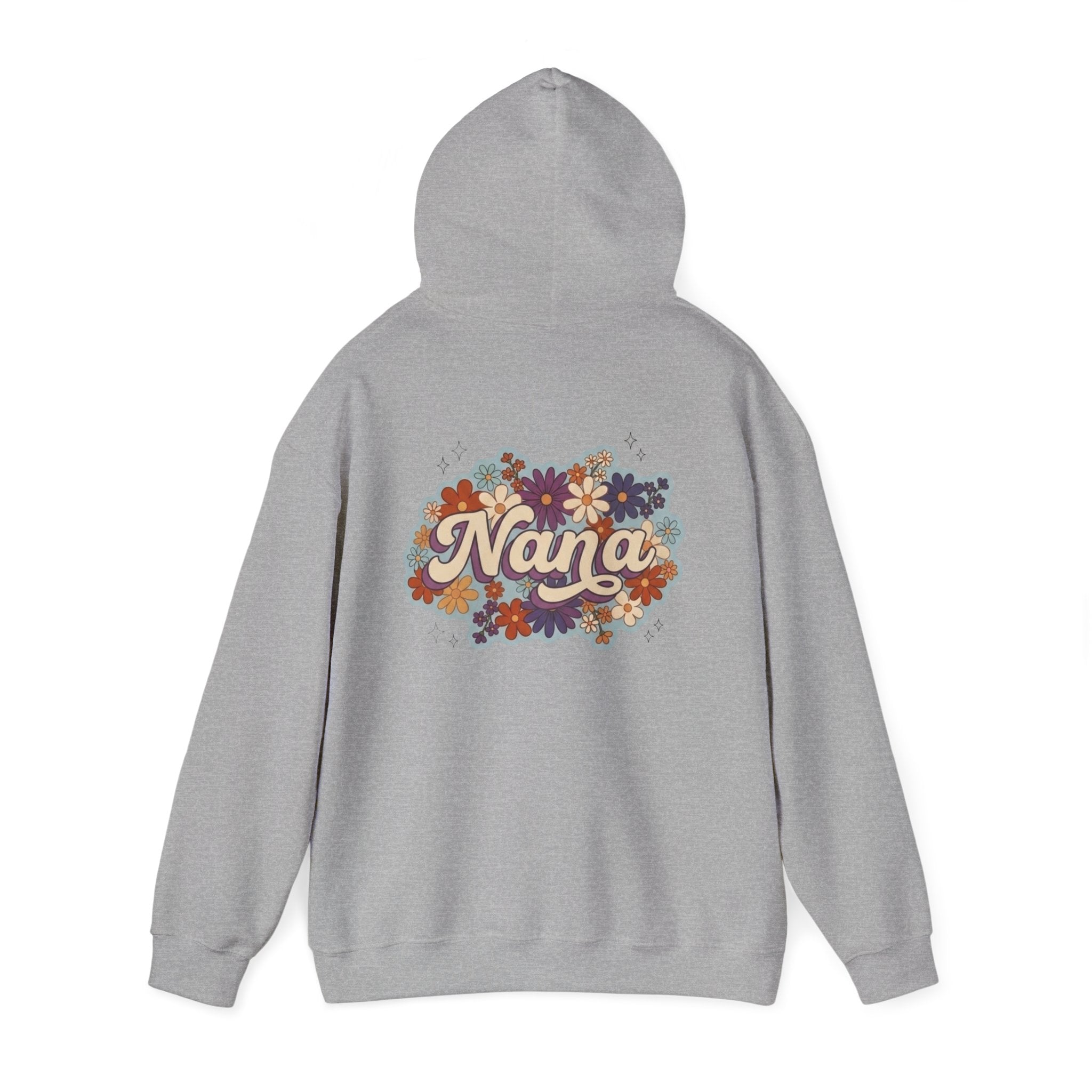 Nana Floral Hoodie — Retro Vintage Flower Grandma Sweatshirt