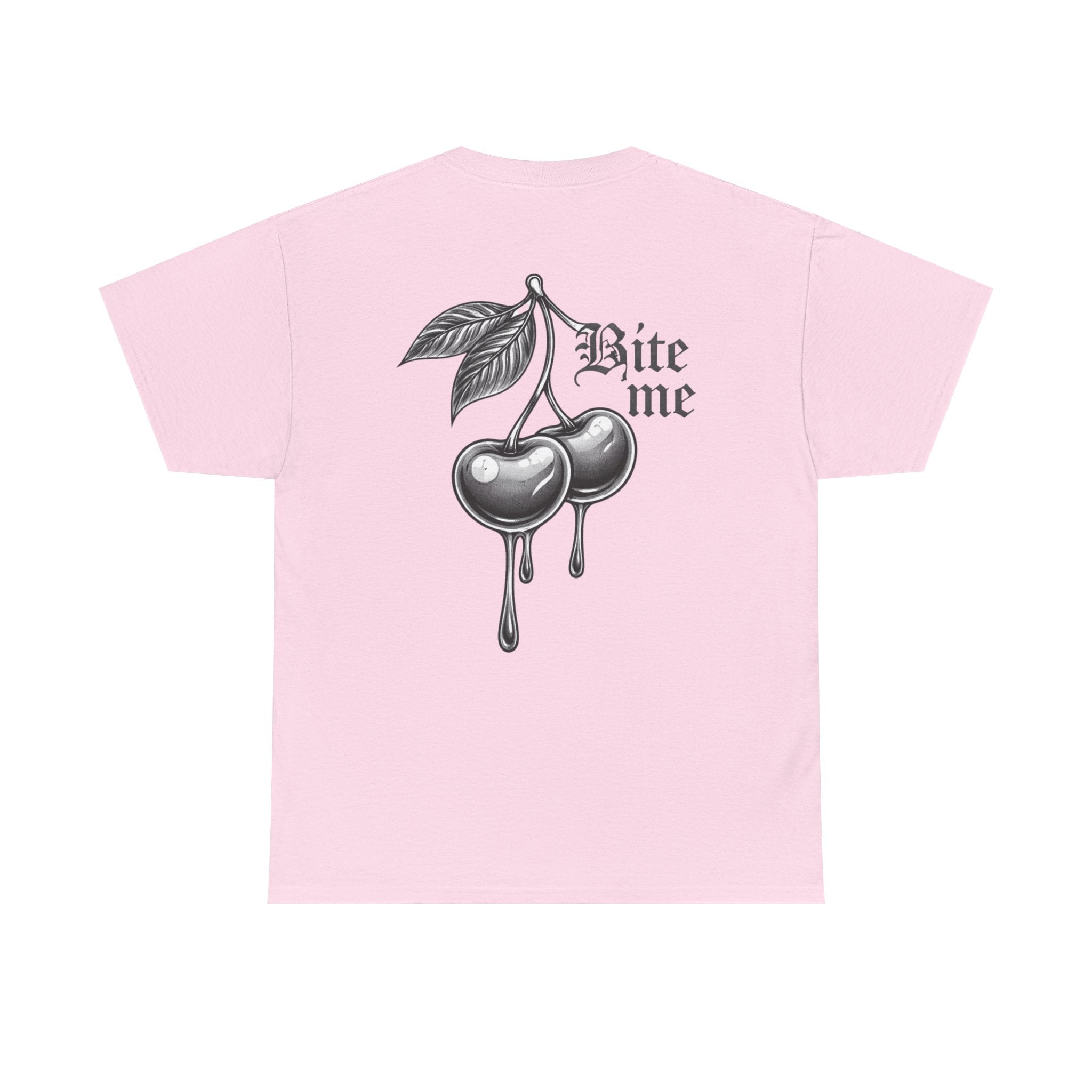 Bite Me Cherry Tee — Dripping Cherry Graphic T-Shirt
