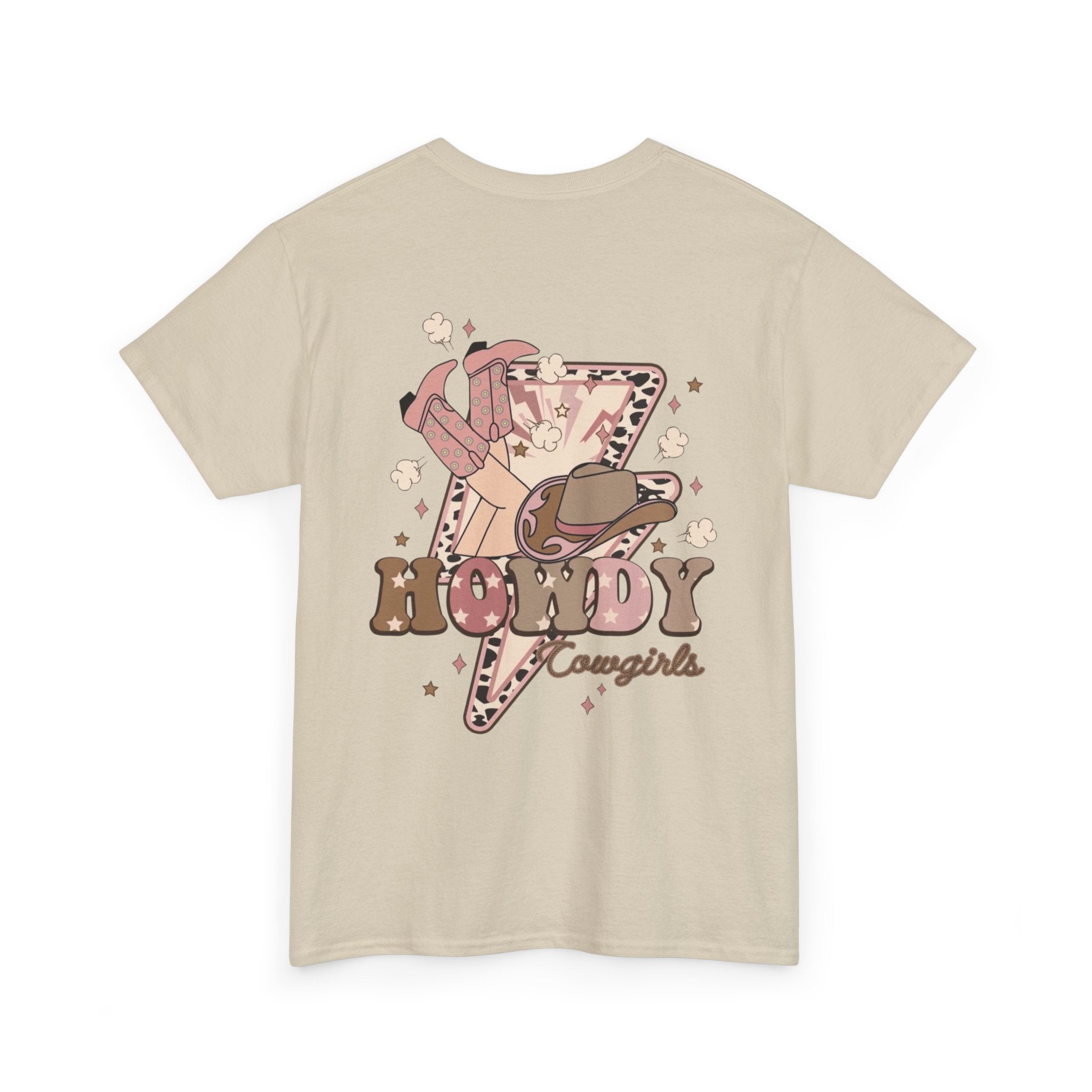 Howdy Cowgirl T-Shirt — Retro Western Lightning Cowgirl Graphic Tee