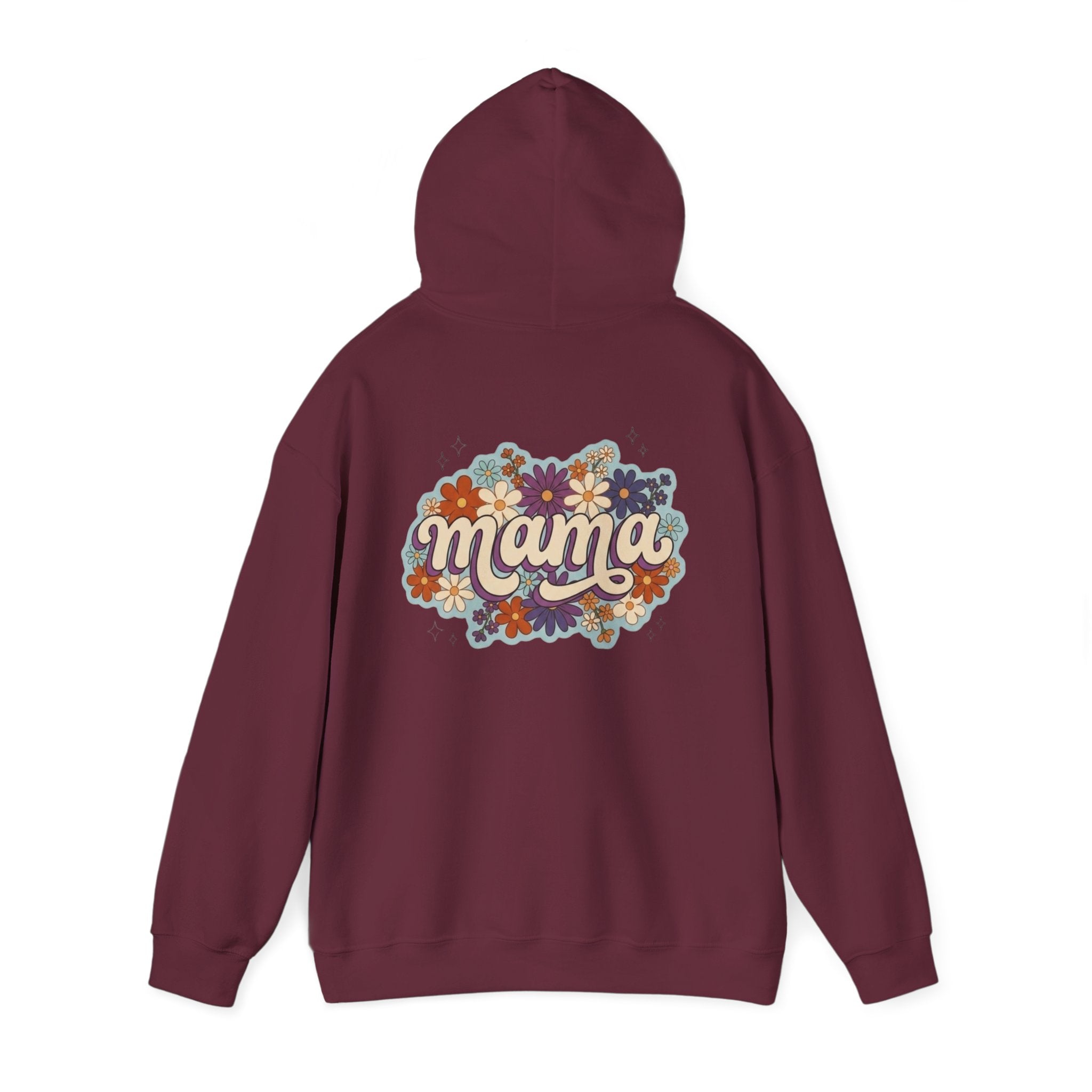 Mama Floral Hoodie — Retro Flower Mom Sweatshirt (Mother's Day Gift)