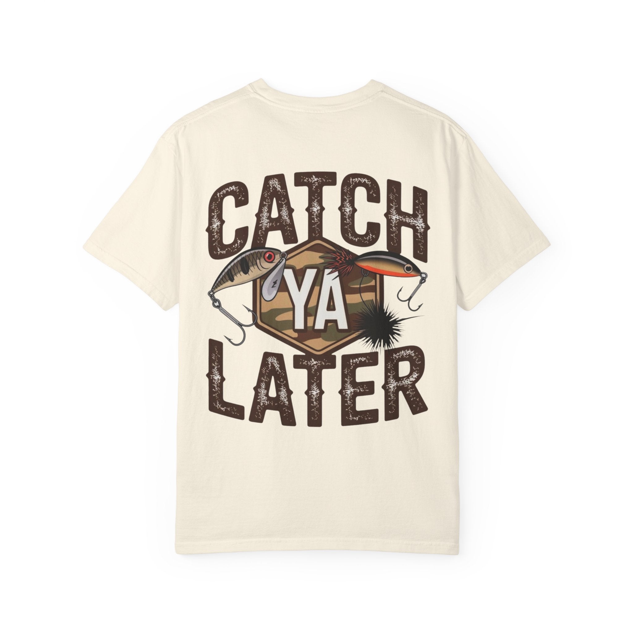 Catch Ya Later Fishing T-Shirt — Retro Lures & Camo Graphic Tee
