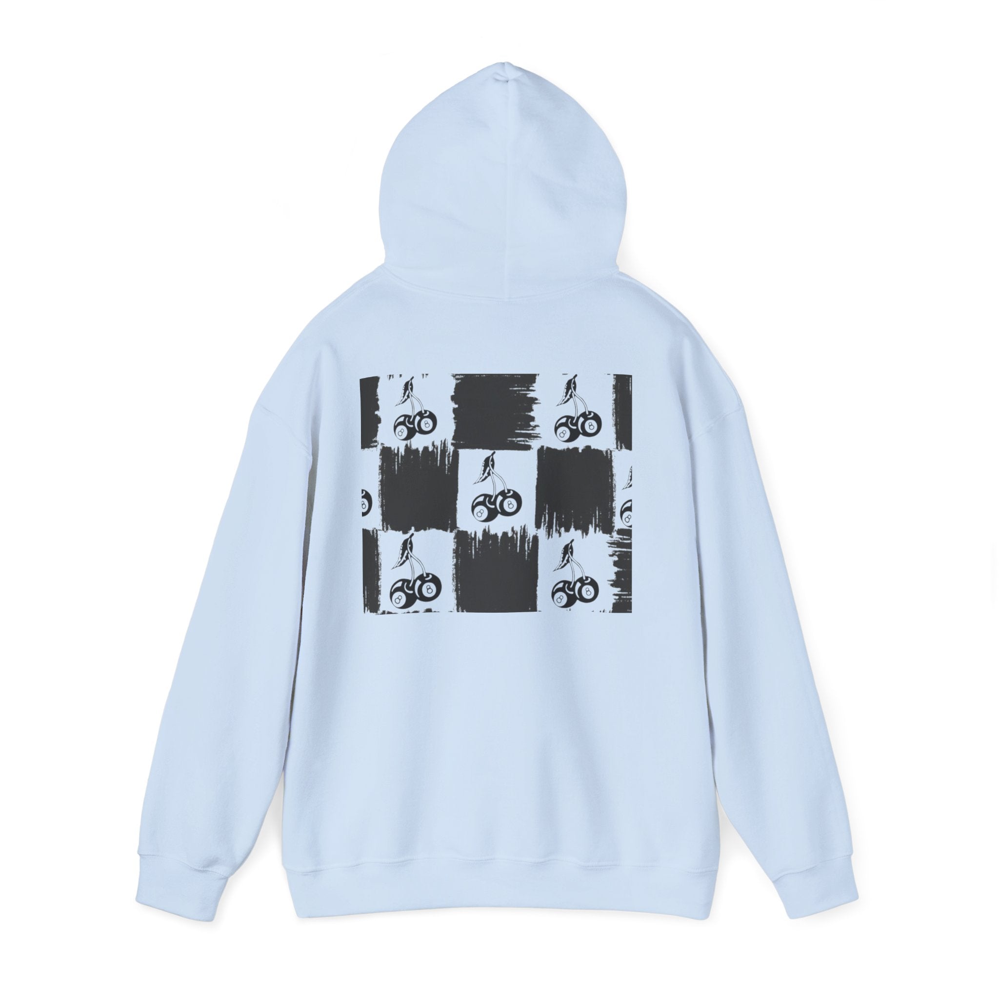 Cherry Checkerboard Hoodie —  Pattern Hooded Sweatshirt