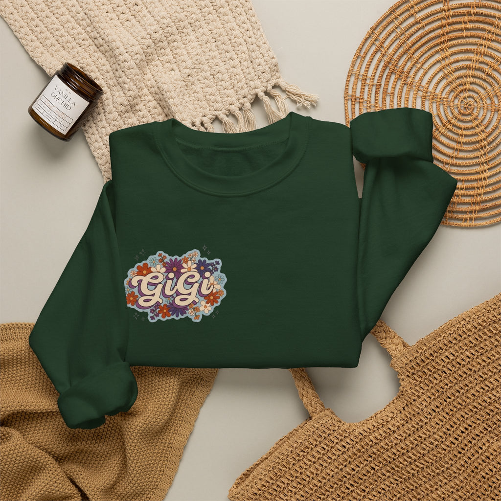 Gigi Floral Crewneck Sweatshirt — Vintage Flower Graphic Sweatshirt