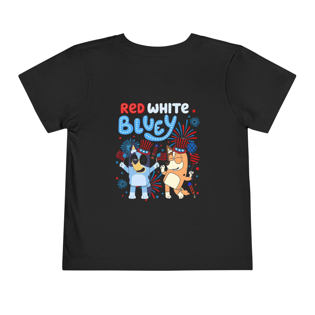 Toddler Tee — "Red White Bluey" 4th of July Kids Shirt