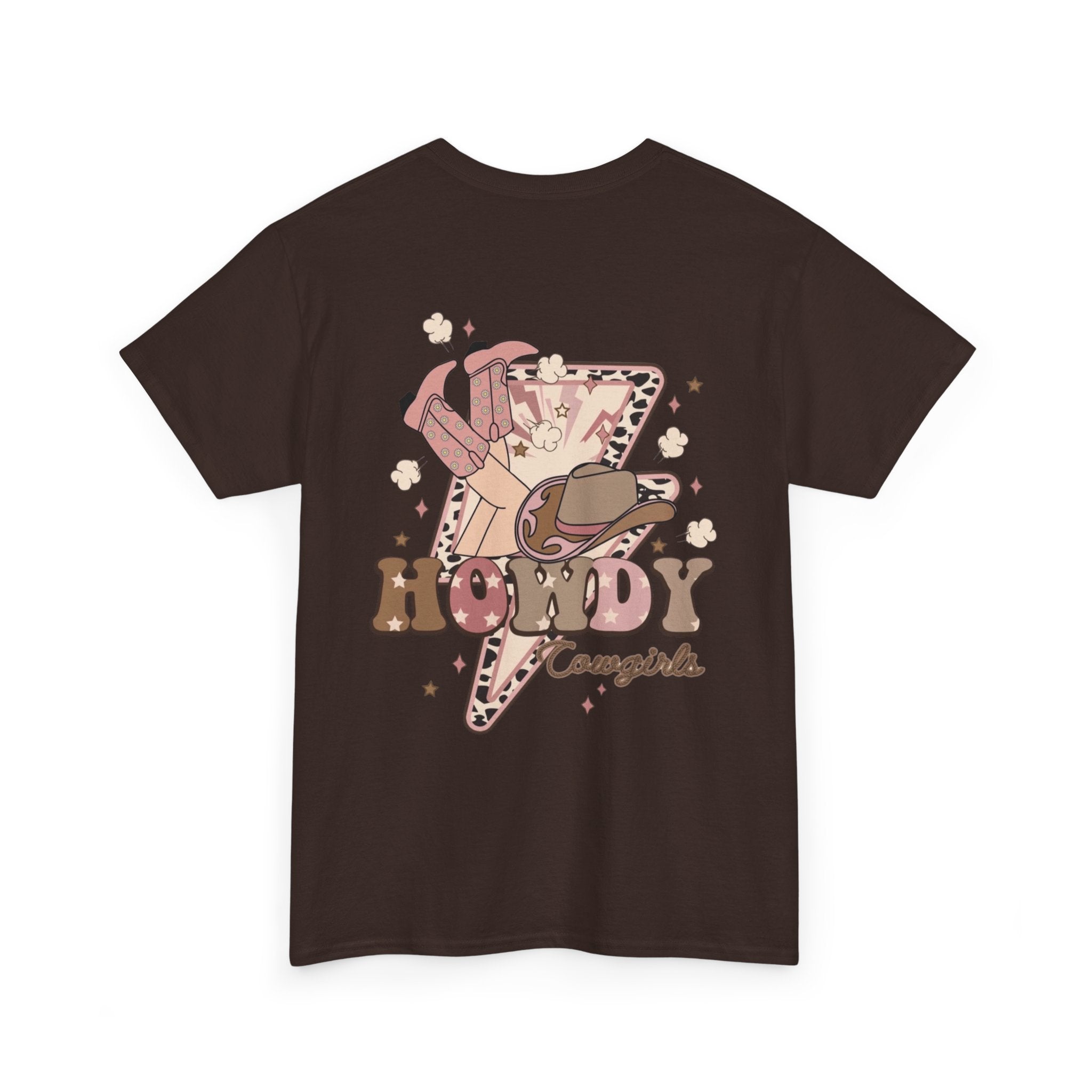 Howdy Cowgirl T-Shirt — Retro Western Lightning Cowgirl Graphic Tee