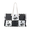 checkered Cherry Pattern Weekender Bag