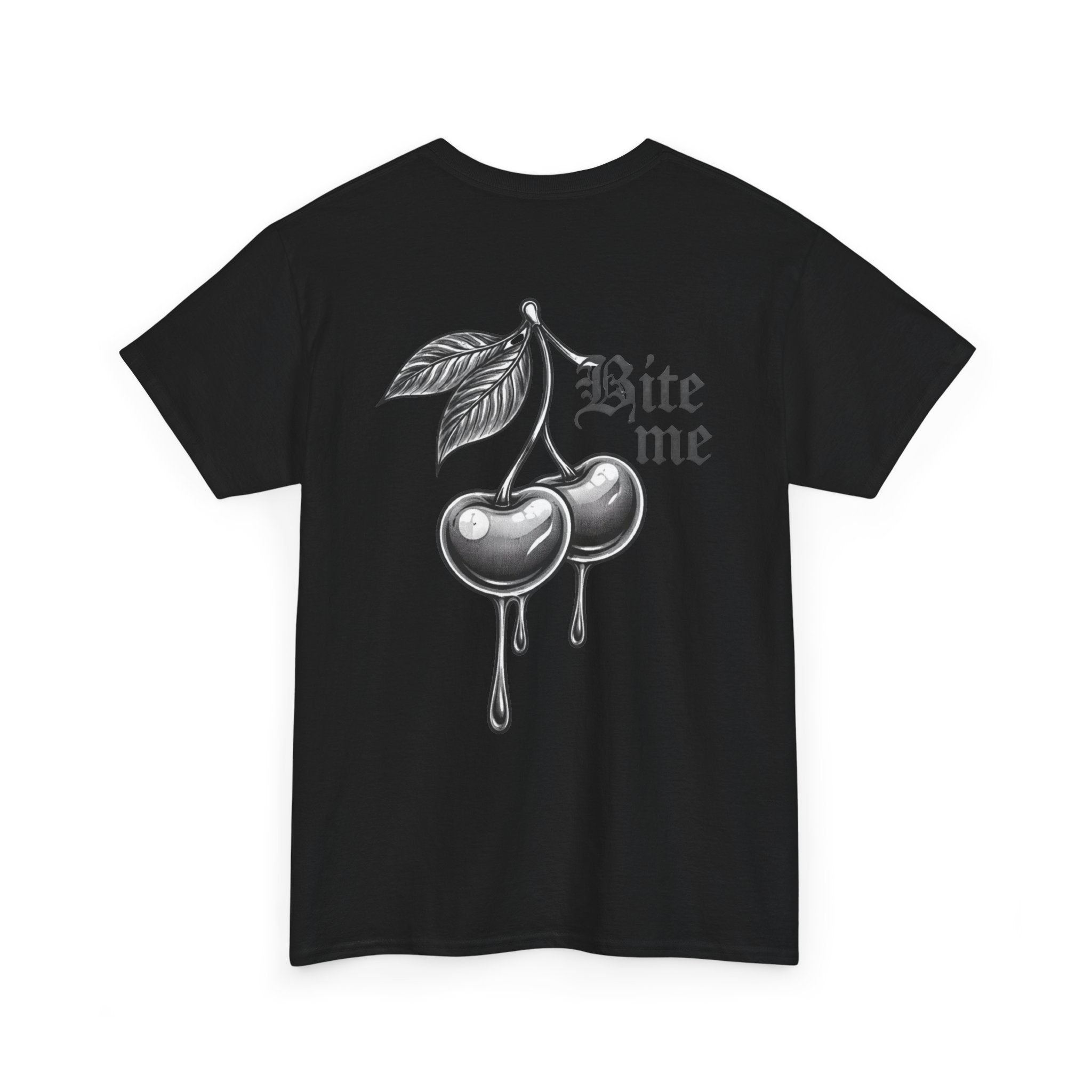 Bite Me Cherry Tee — Dripping Cherry Graphic T-Shirt
