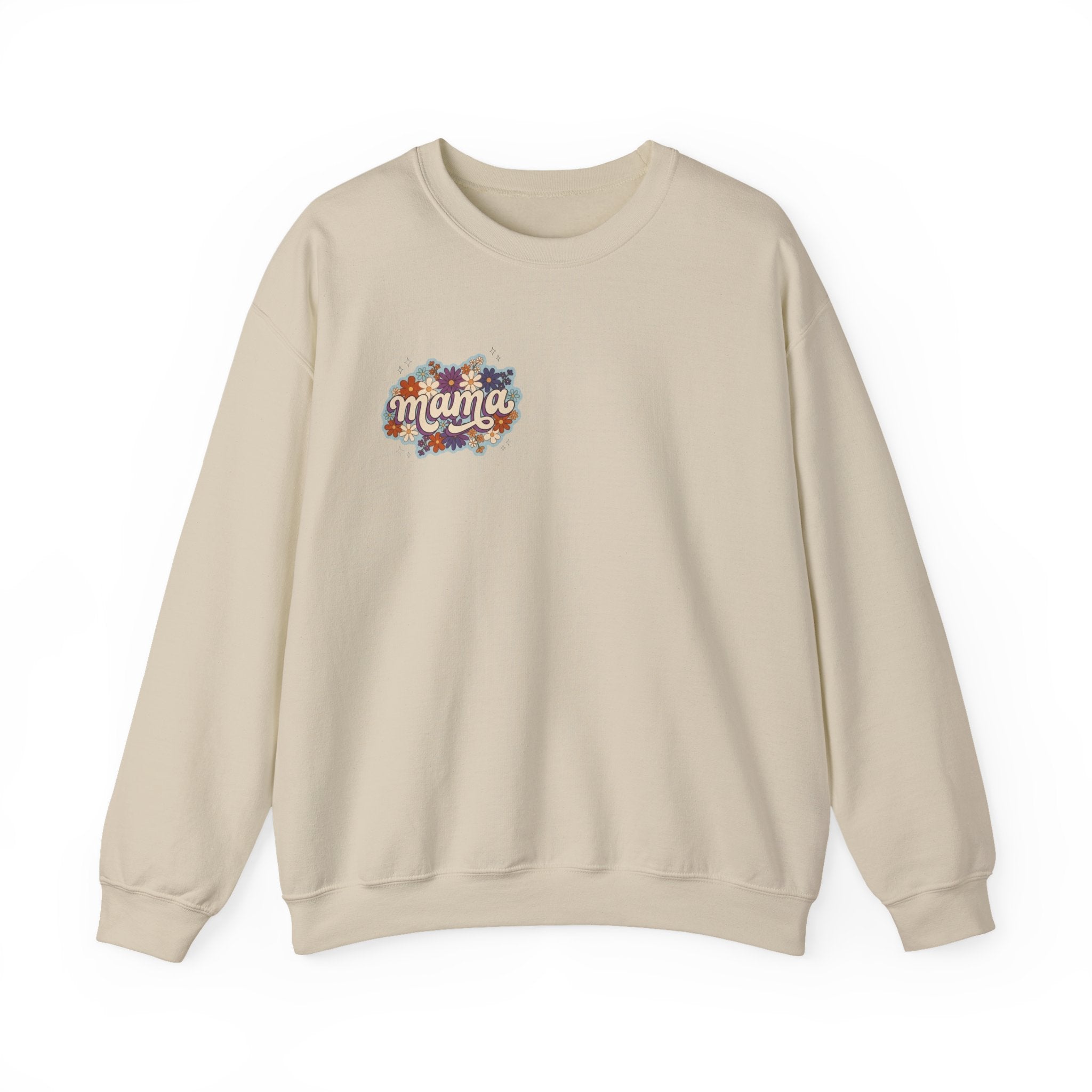 Mama Floral Crewneck Sweatshirt — Retro Floral "Mama" Pullover