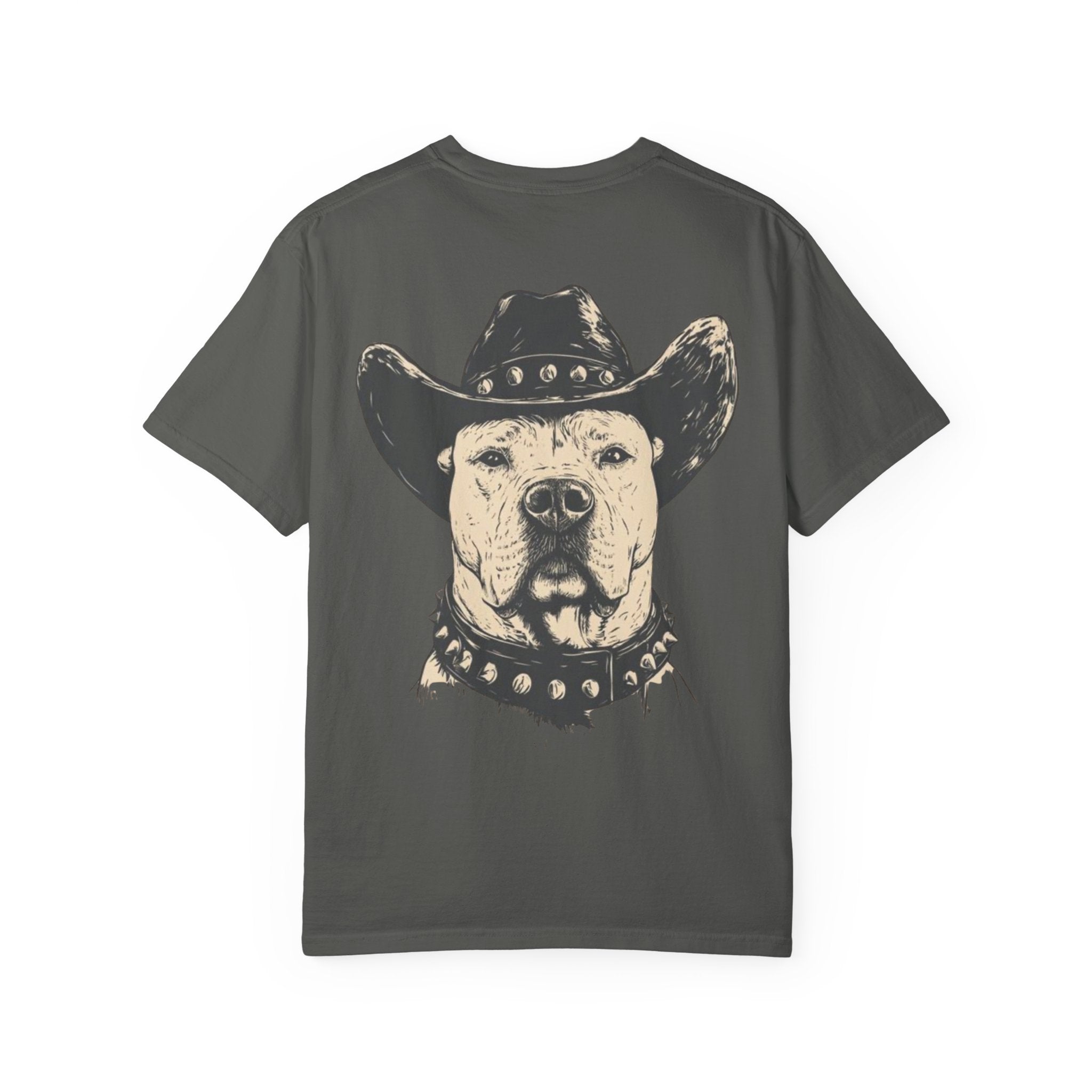 Cowboy Pitbull T-Shirt — Vintage Dog with Cowboy Hat Graphic