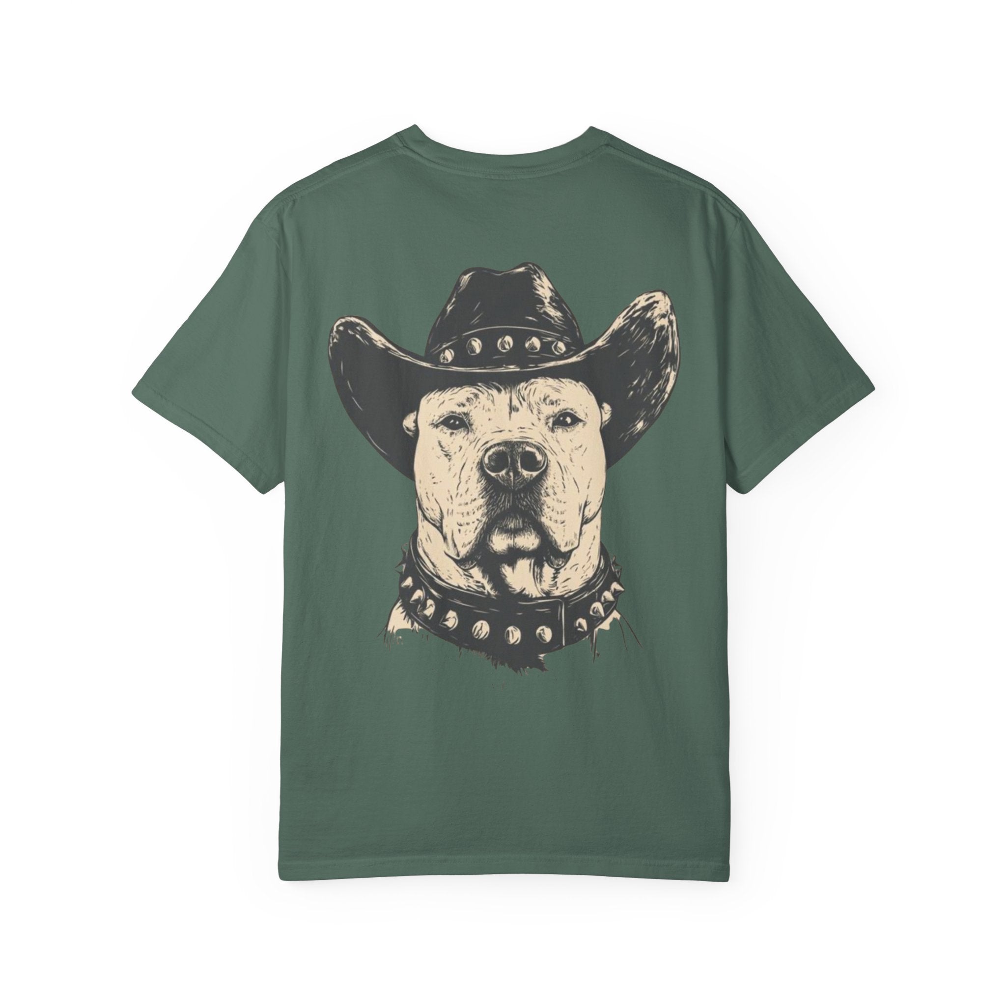 Cowboy Pitbull T-Shirt — Vintage Dog with Cowboy Hat Graphic