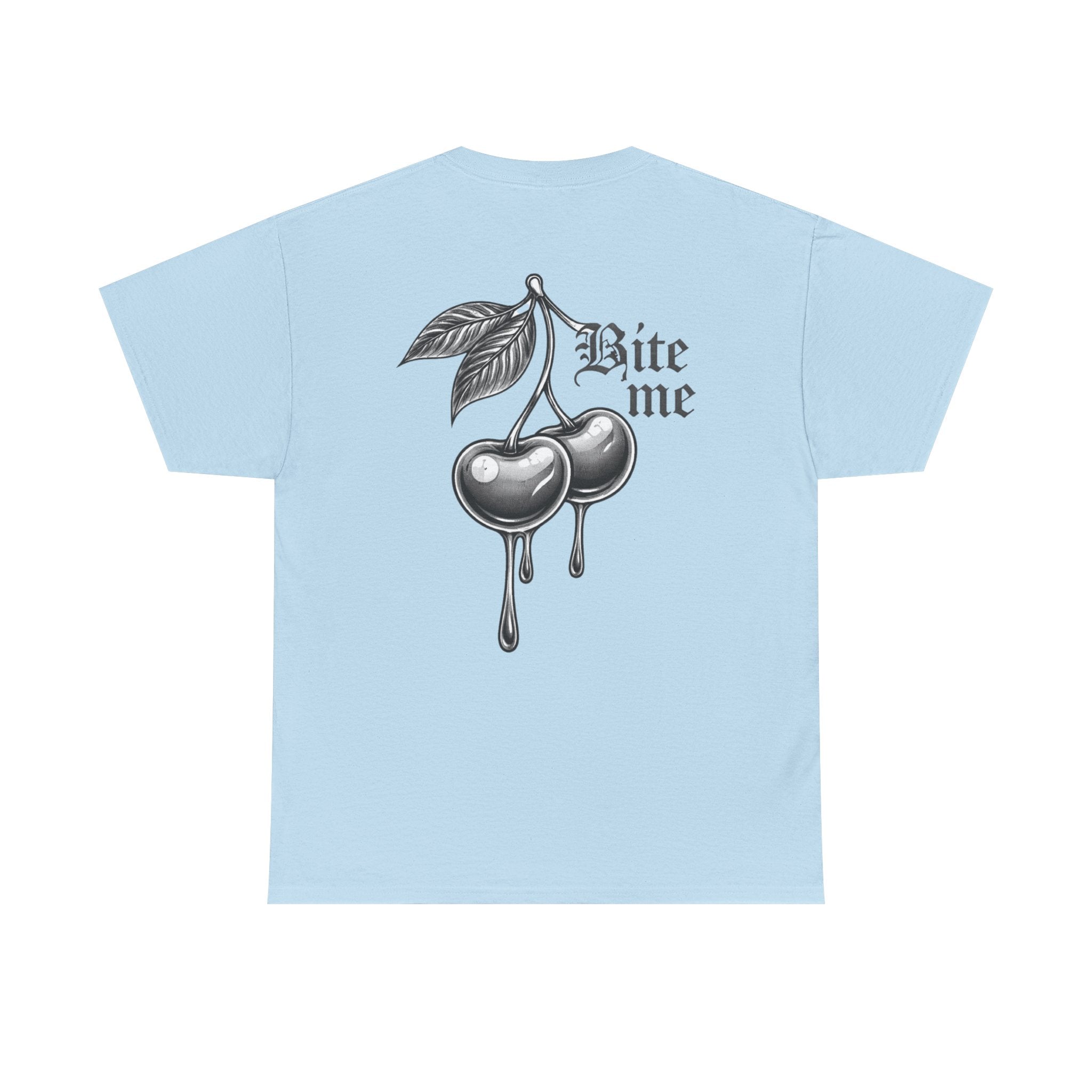 Bite Me Cherry Tee — Dripping Cherry Graphic T-Shirt