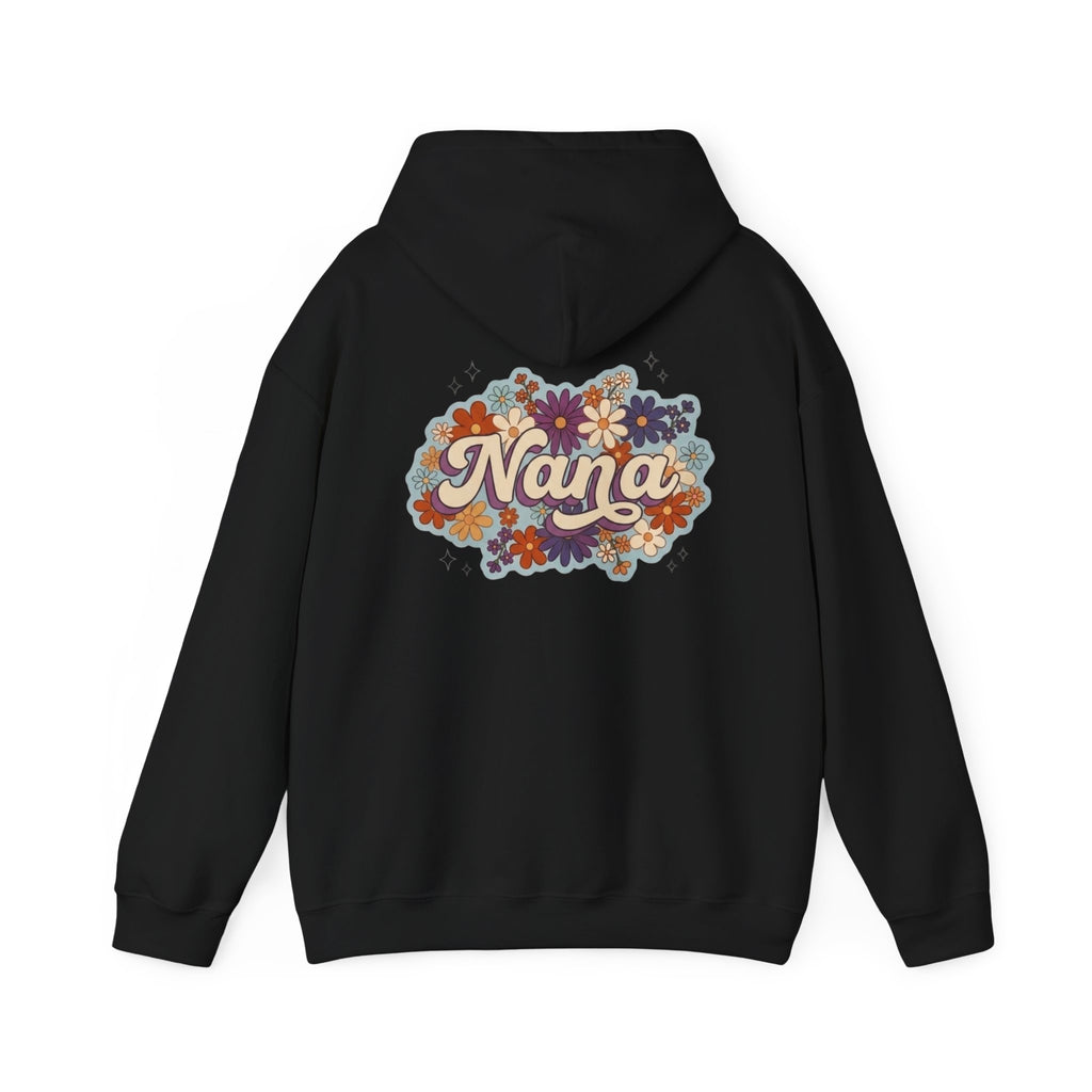 Nana Floral Hoodie — Retro Vintage Flower Grandma Sweatshirt
