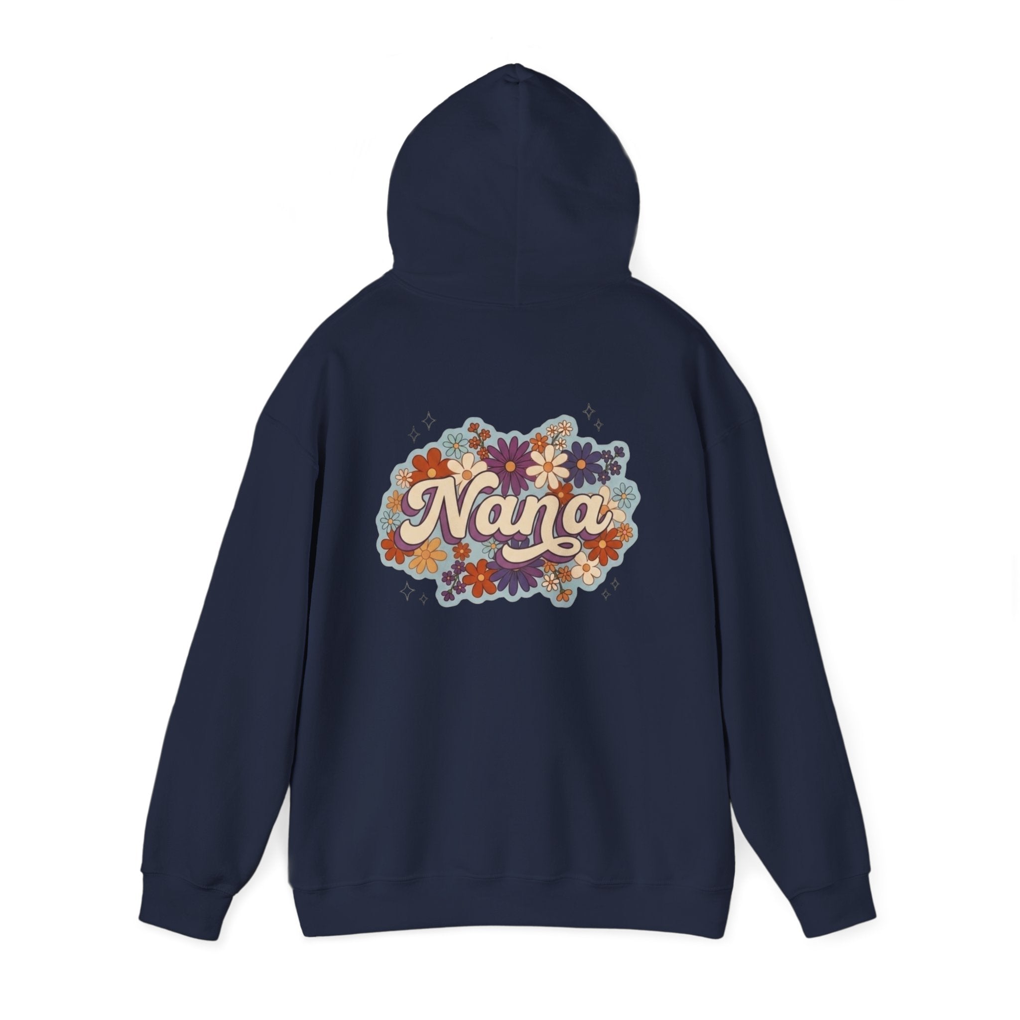 Nana Floral Hoodie — Retro Vintage Flower Grandma Sweatshirt