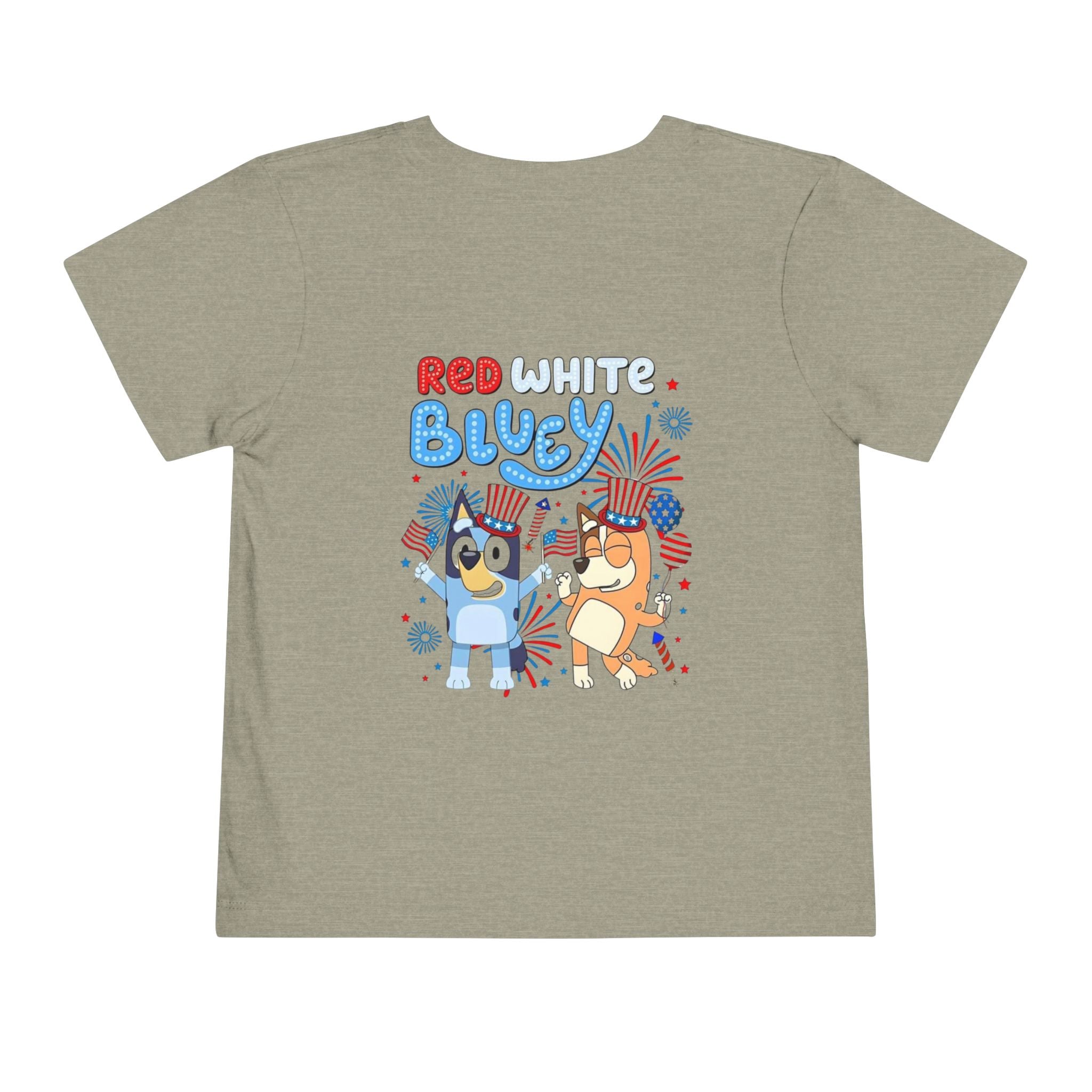 Toddler Tee — "Red White Bluey" 4th of July Kids Shirt