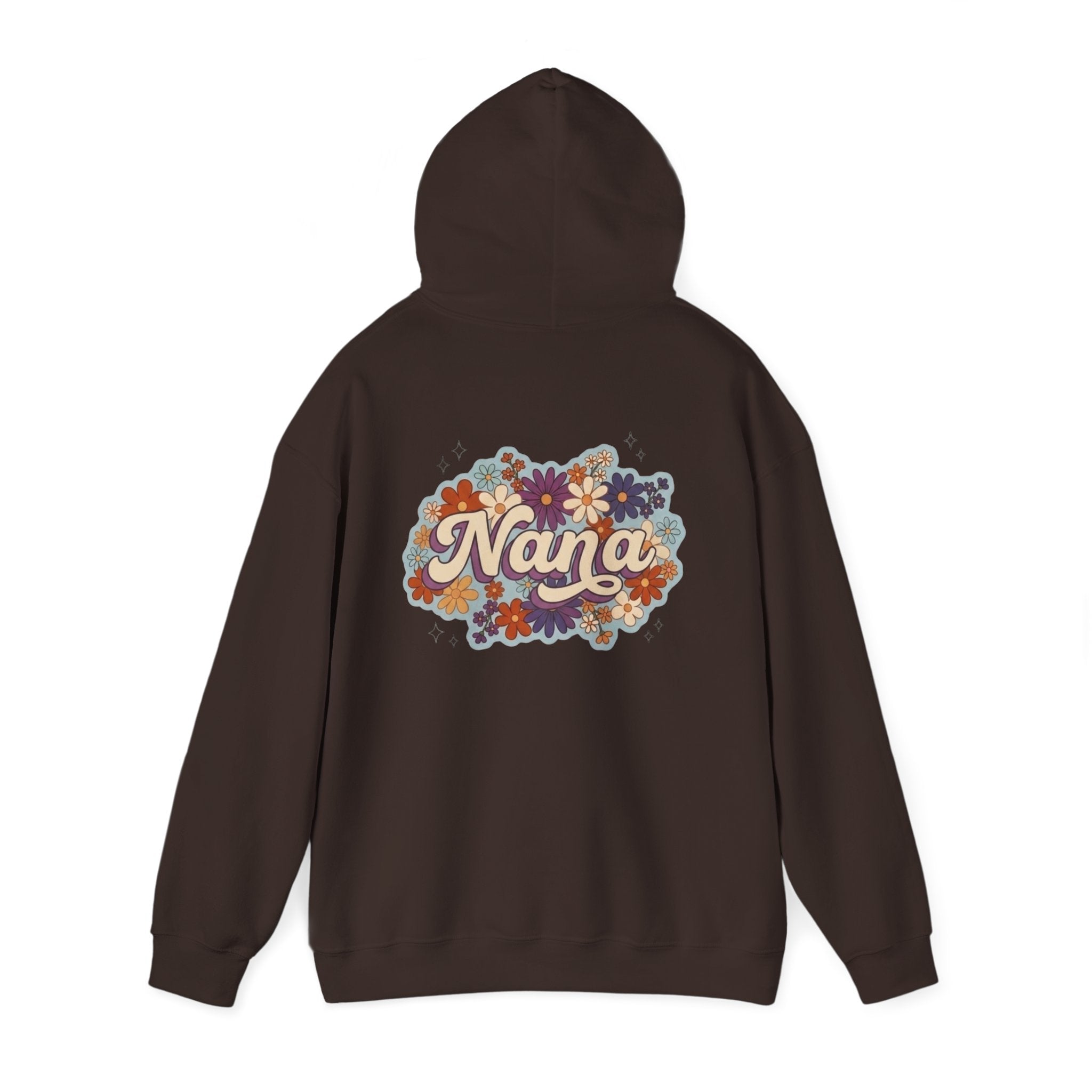 Nana Floral Hoodie — Retro Vintage Flower Grandma Sweatshirt