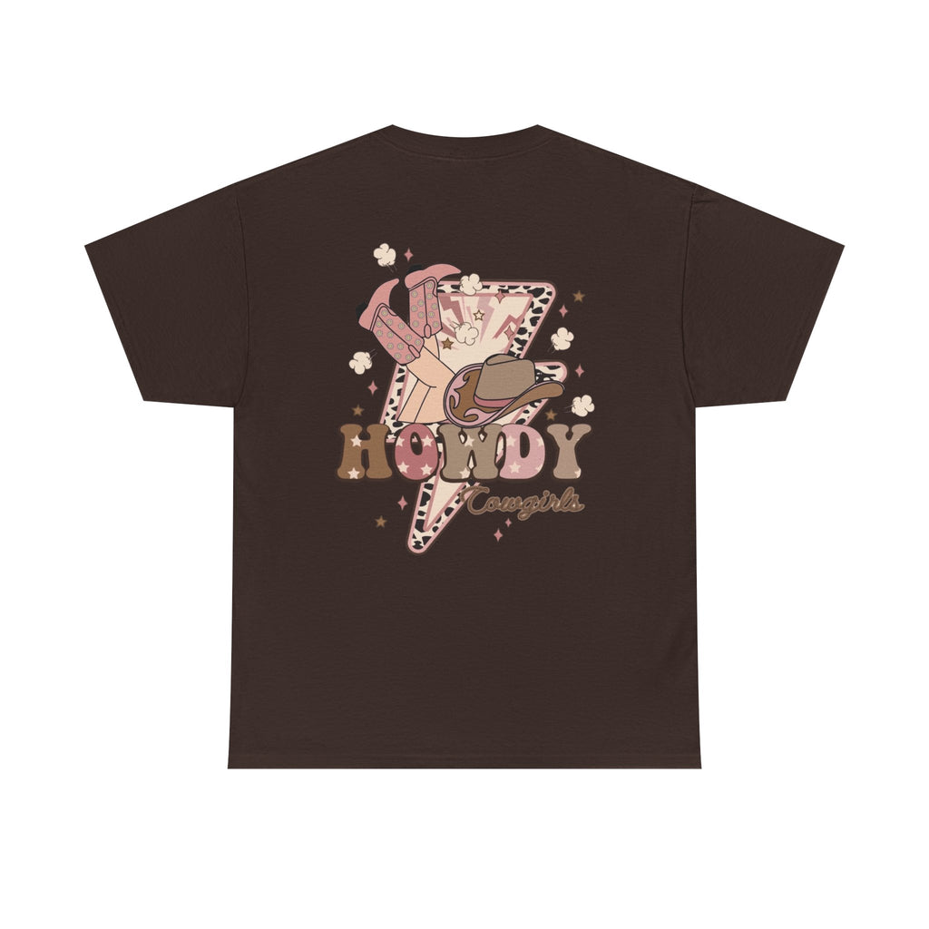 Howdy Cowgirl T-Shirt — Retro Western Lightning Cowgirl Graphic Tee