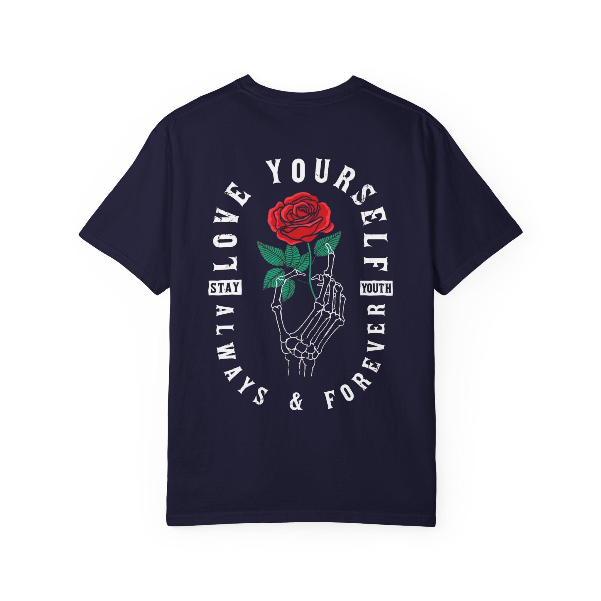 Love Yourself T-Shirt — Rose & Skeleton Graphic Tee
