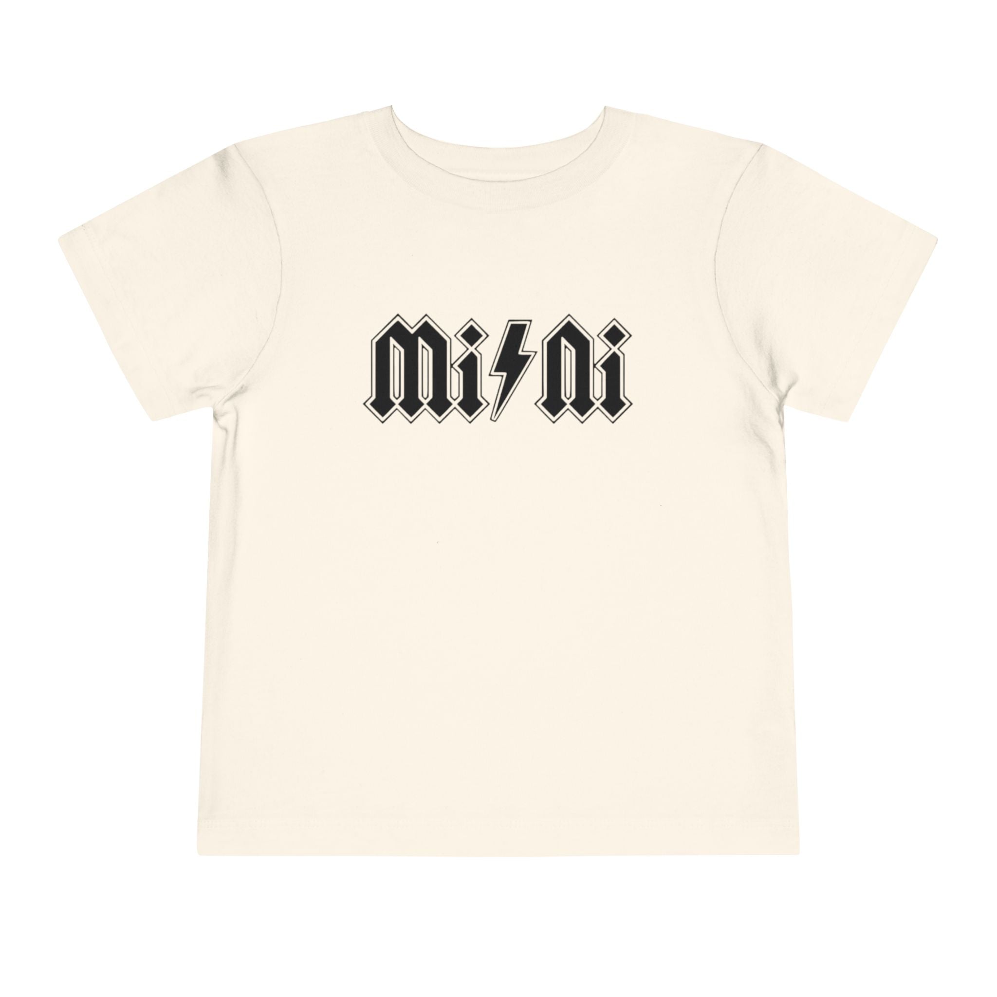 Mini Lightning Toddler Tee — Gothic Rock-Inspired 'Mini' Graphic Shirt