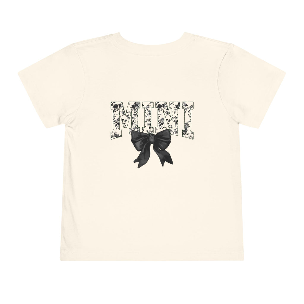 Mini Floral Bow Toddler Tee — "Mini" Graphic Kids Shirt