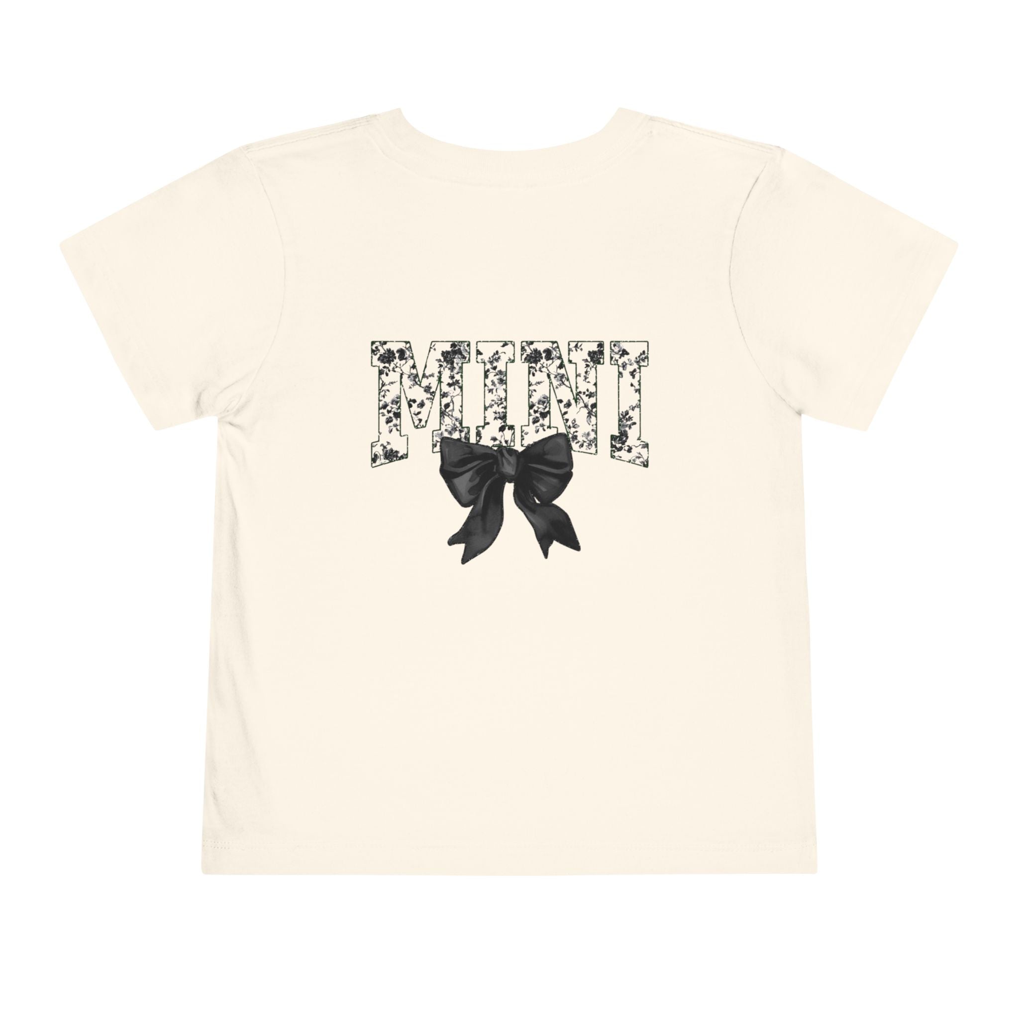 Mini Floral Bow Toddler Tee — "Mini" Graphic Kids Shirt