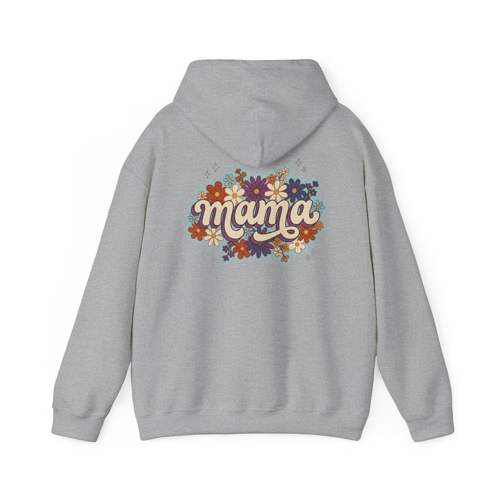 Mama Floral Hoodie — Retro Flower Mom Sweatshirt (Mother's Day Gift)