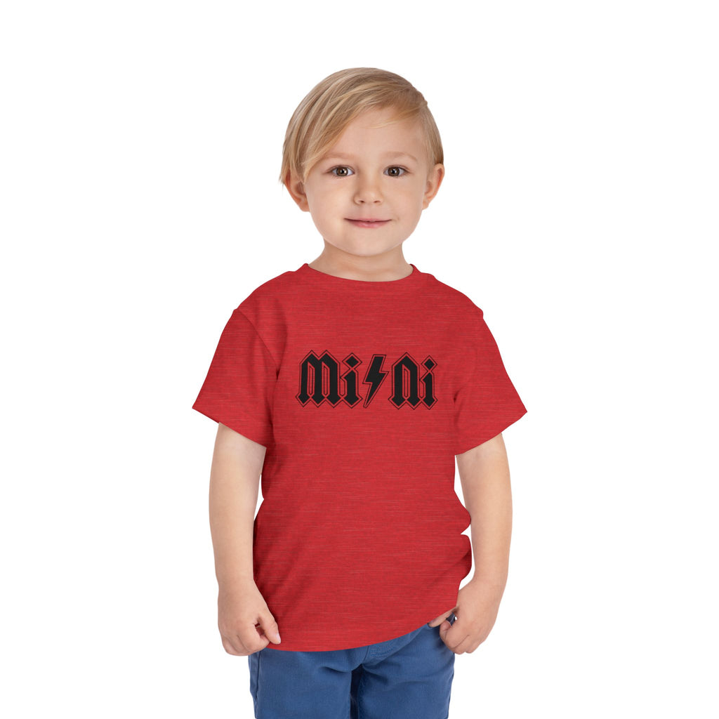 Mini Lightning Toddler Tee — Gothic Rock-Inspired 'Mini' Graphic Shirt