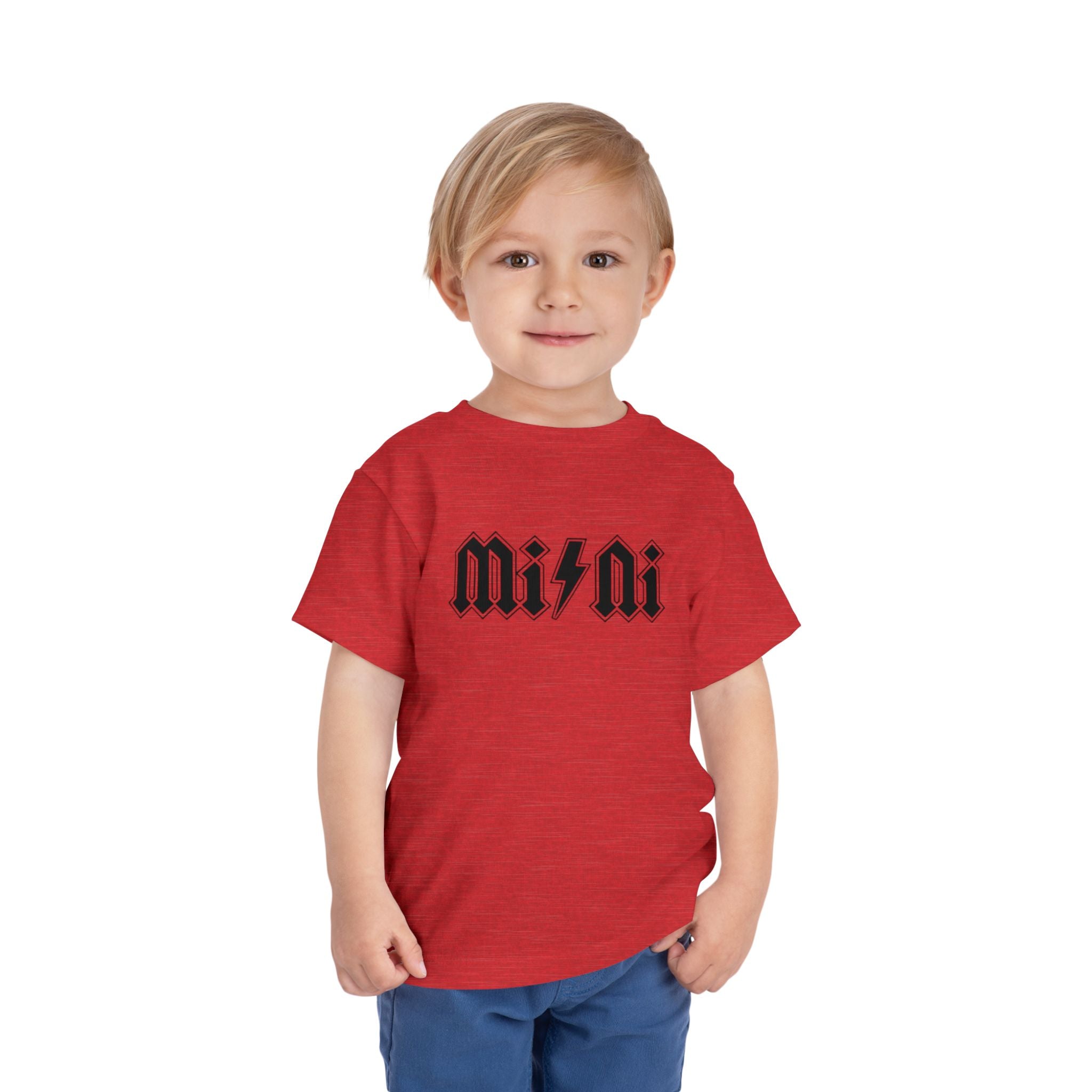 Mini Lightning Toddler Tee — Gothic Rock-Inspired 'Mini' Graphic Shirt