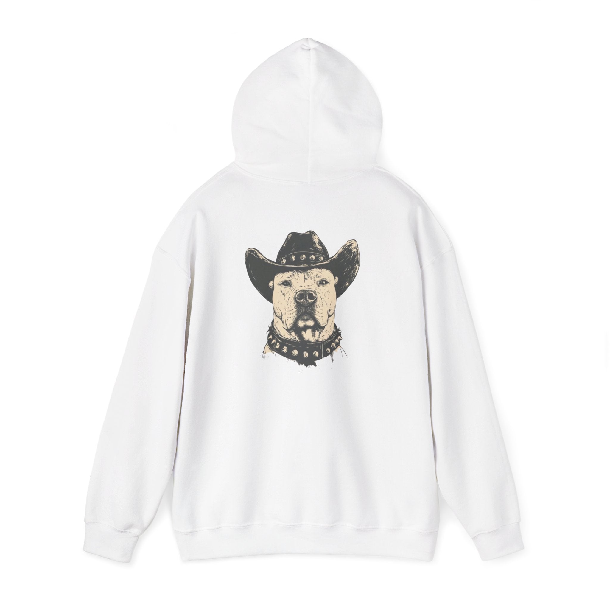Cowboy Dog Hoodie — Western Pitbull Graphic Hooded Sweatshirt