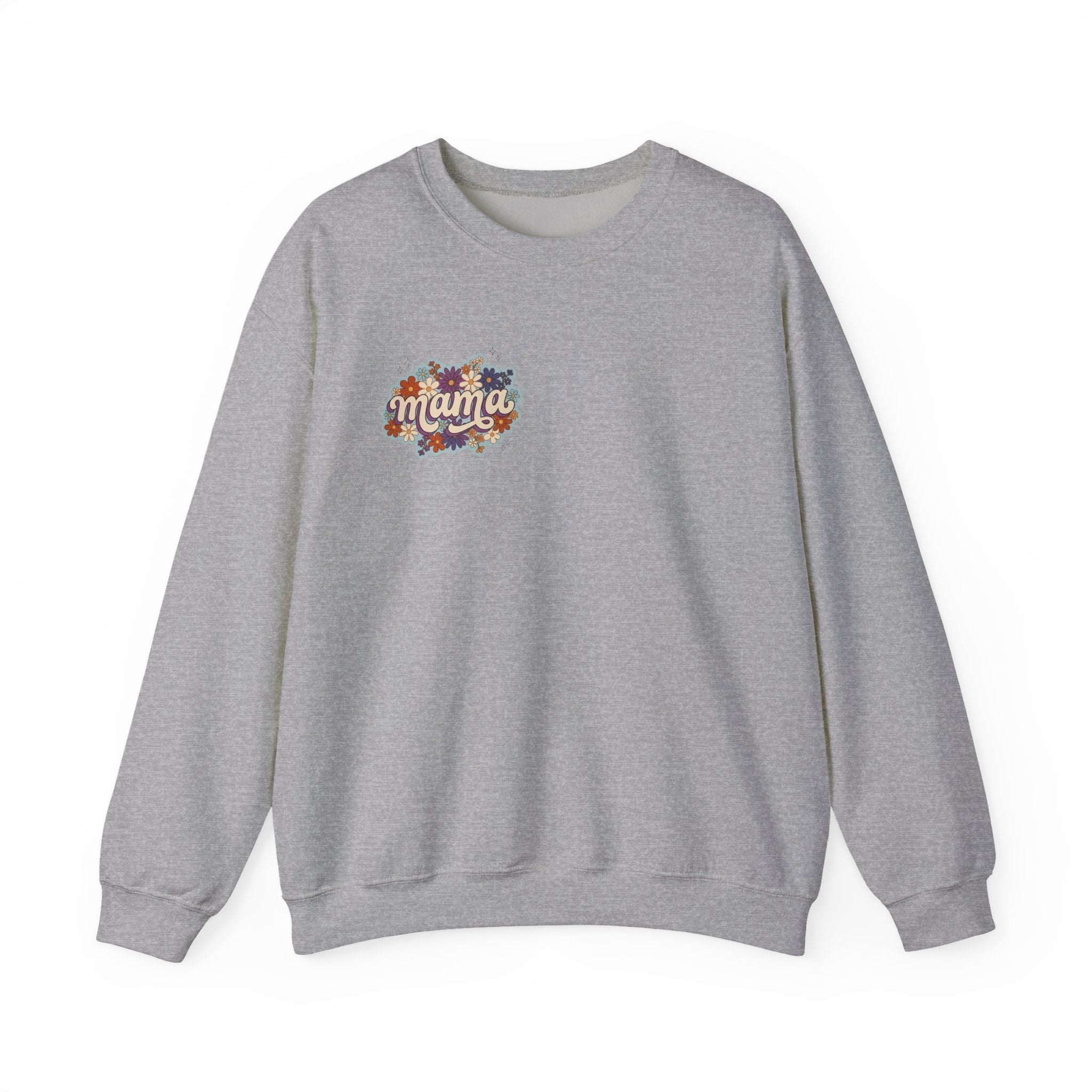 Mama Floral Crewneck Sweatshirt — Retro Floral "Mama" Pullover