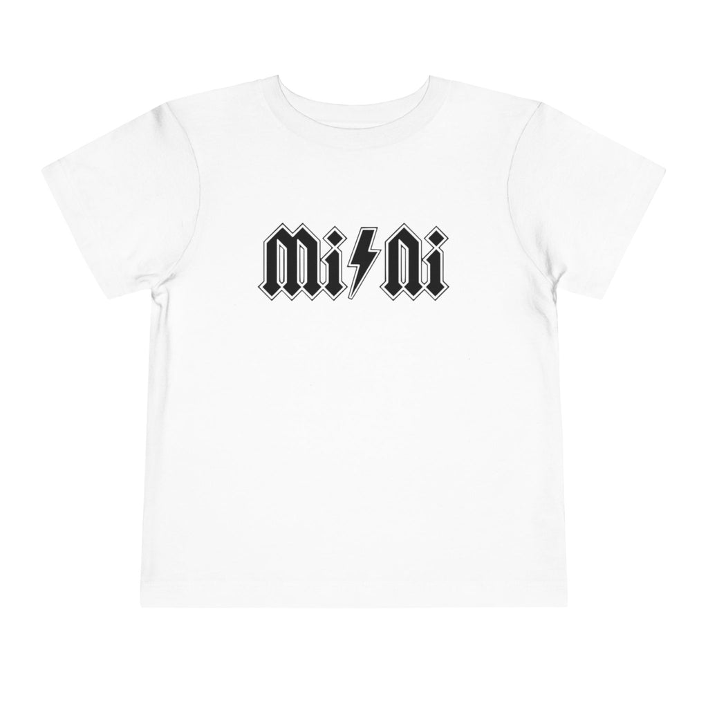 Mini Lightning Toddler Tee — Gothic Rock-Inspired 'Mini' Graphic Shirt