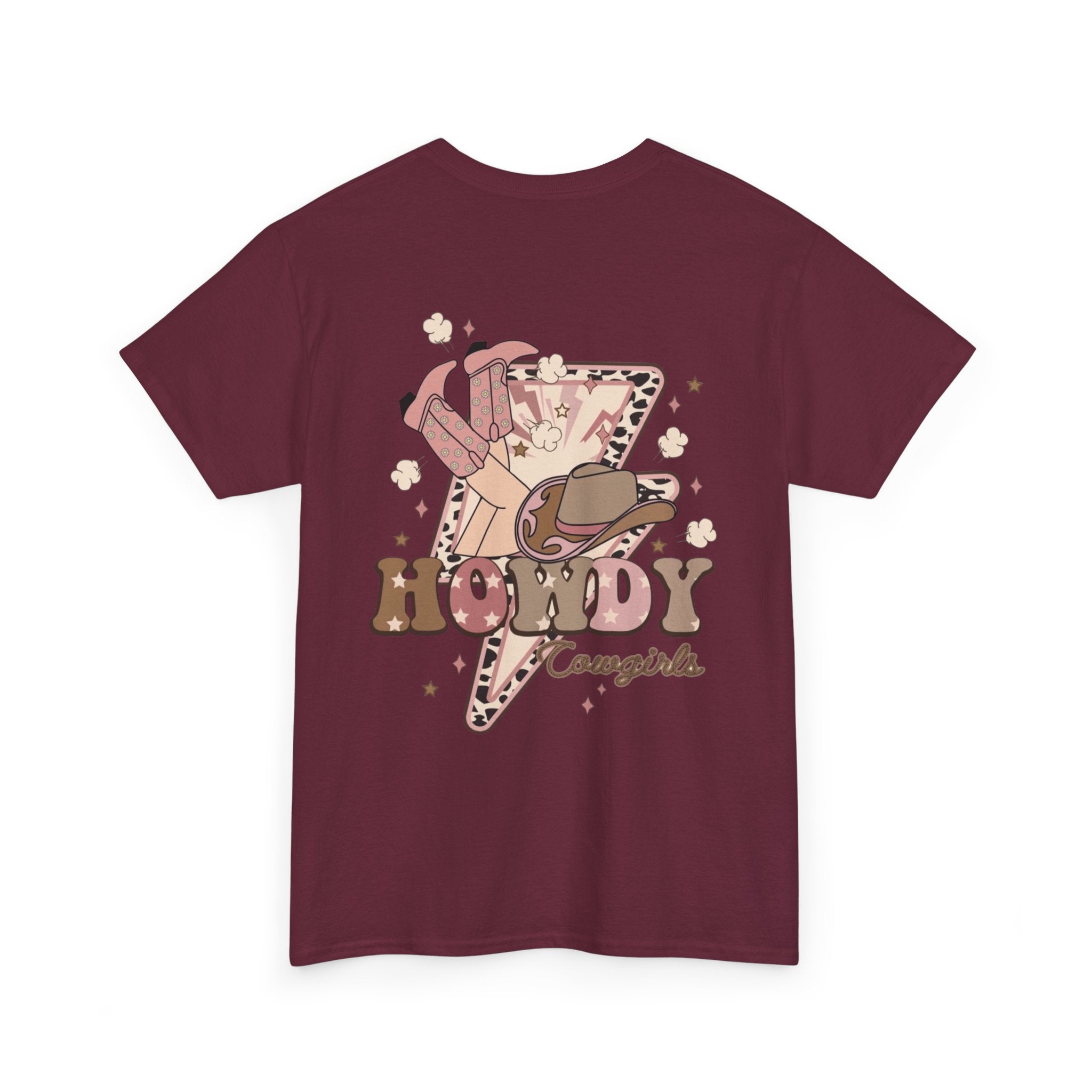 Howdy Cowgirl T-Shirt — Retro Western Lightning Cowgirl Graphic Tee