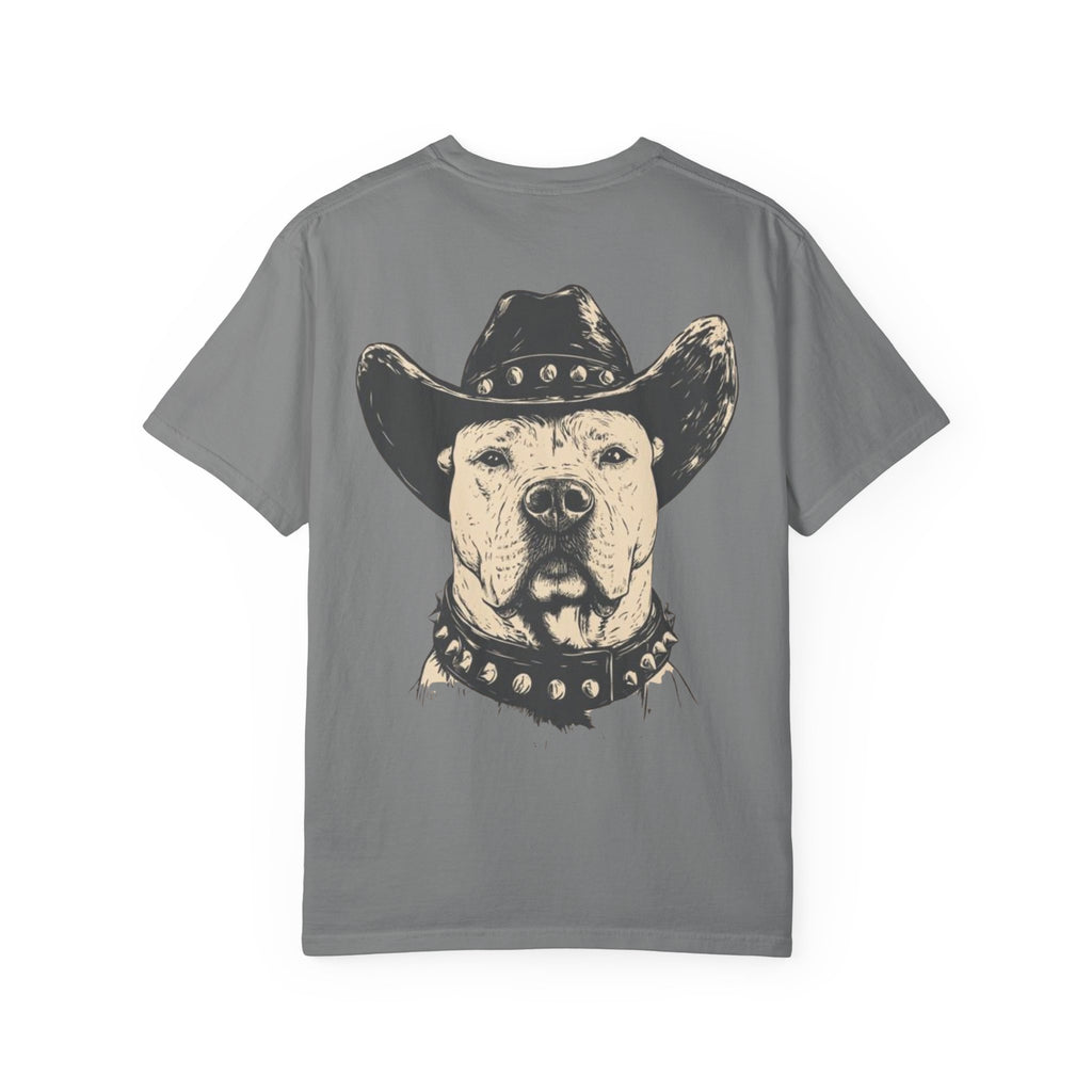 Cowboy Pitbull T-Shirt — Vintage Dog with Cowboy Hat Graphic