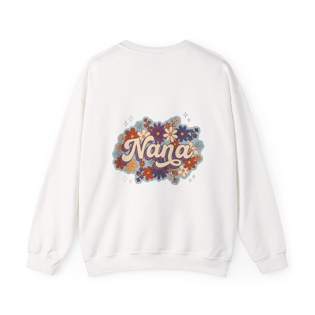 Nana Floral Crewneck Sweatshirt — Retro Flower Grandma Gift