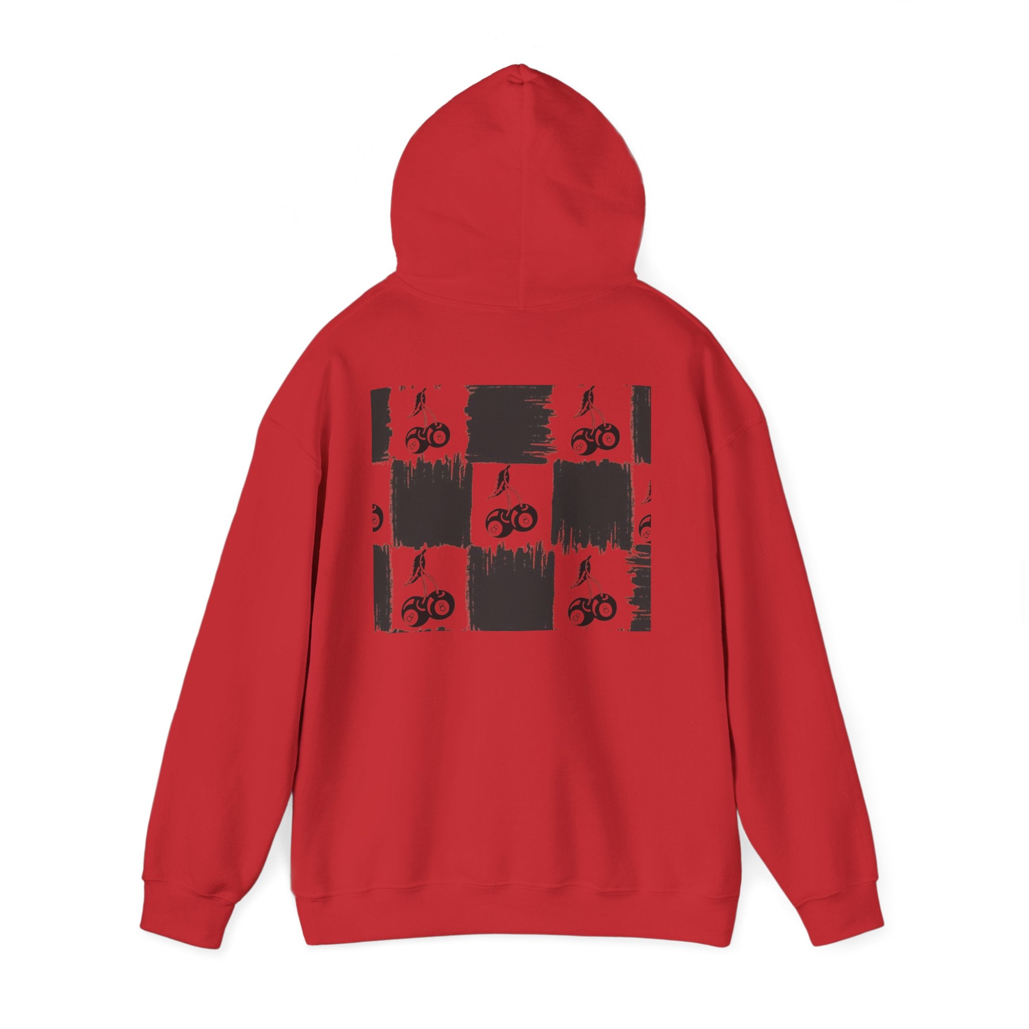 Cherry Checkerboard Hoodie —  Pattern Hooded Sweatshirt
