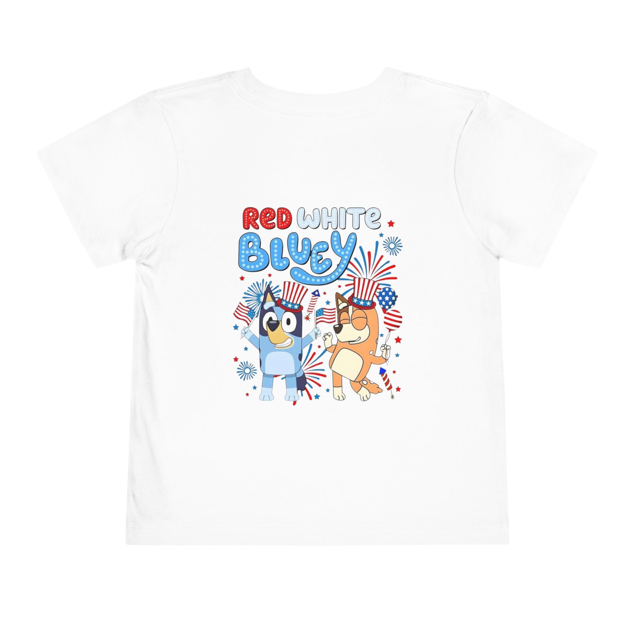 Toddler Tee — "Red White Bluey" 4th of July Kids Shirt