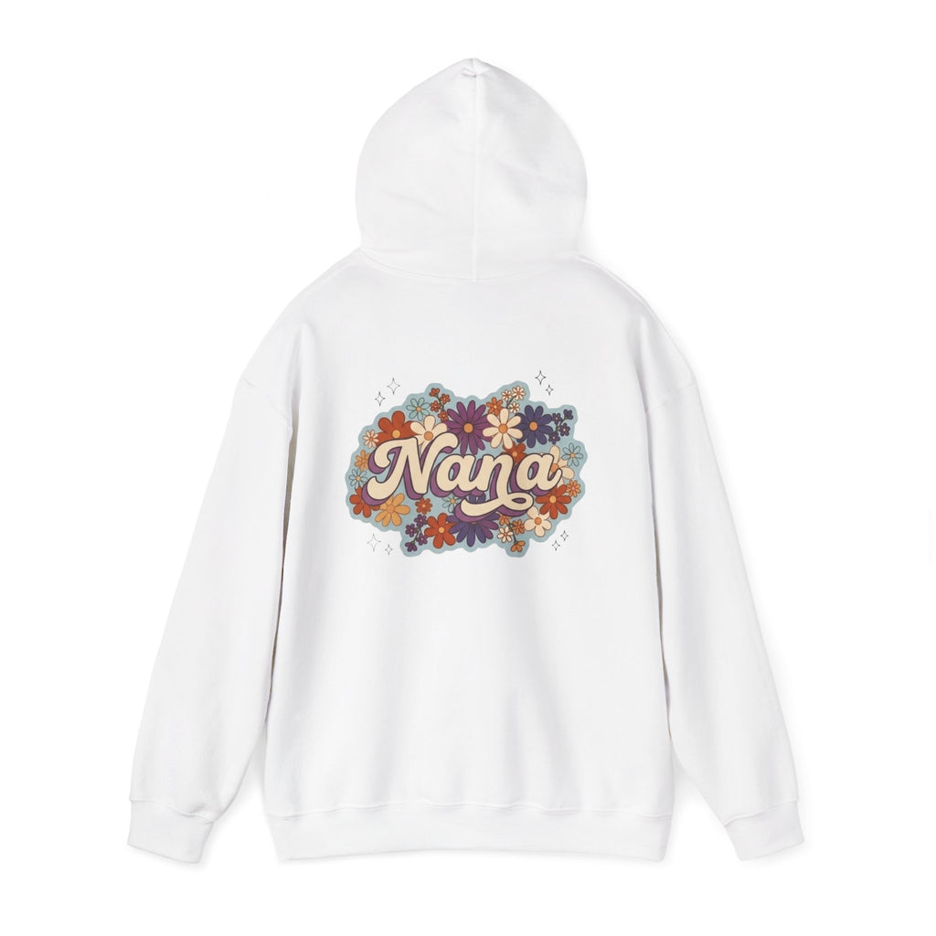 Nana Floral Hoodie — Retro Vintage Flower Grandma Sweatshirt