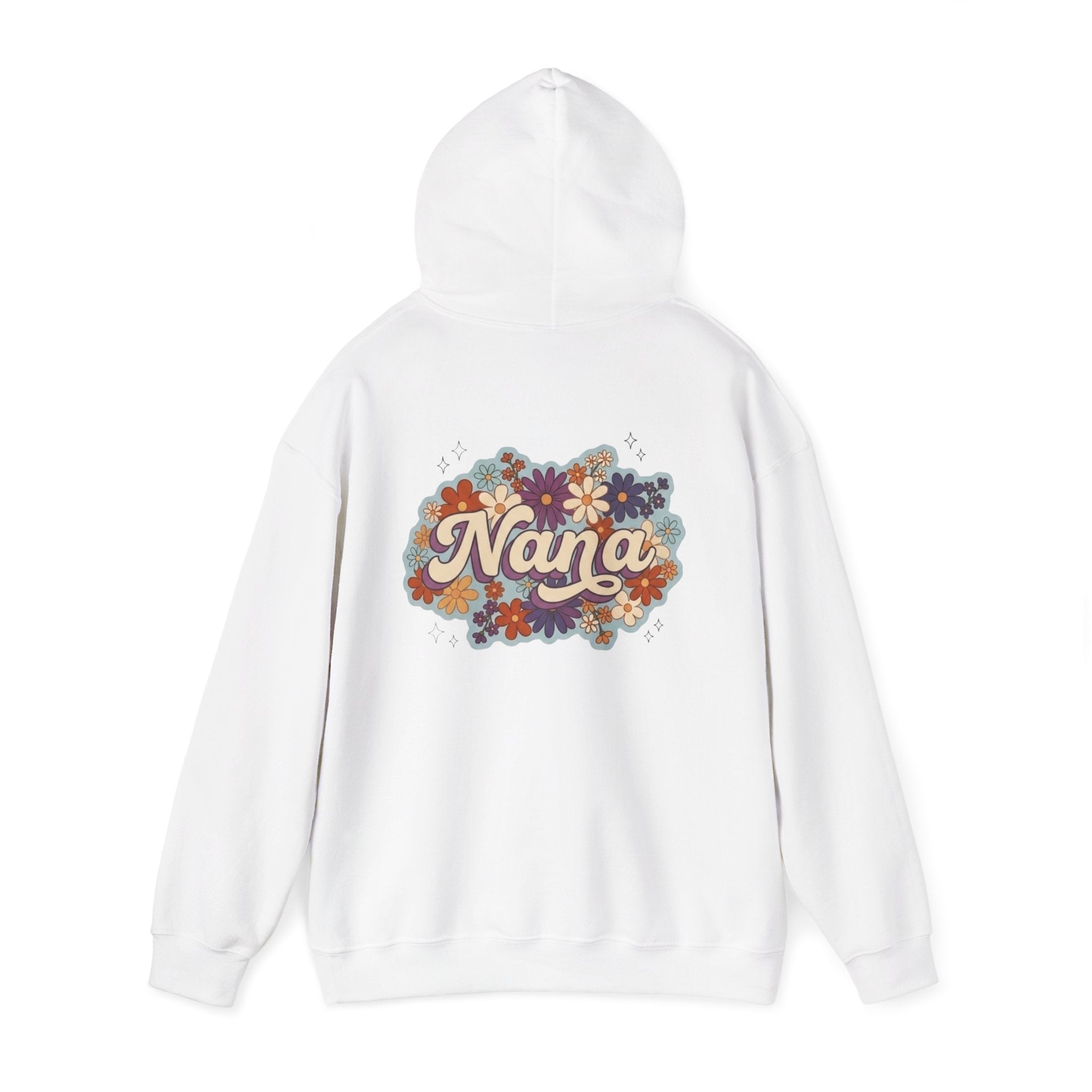 Nana Floral Hoodie — Retro Vintage Flower Grandma Sweatshirt