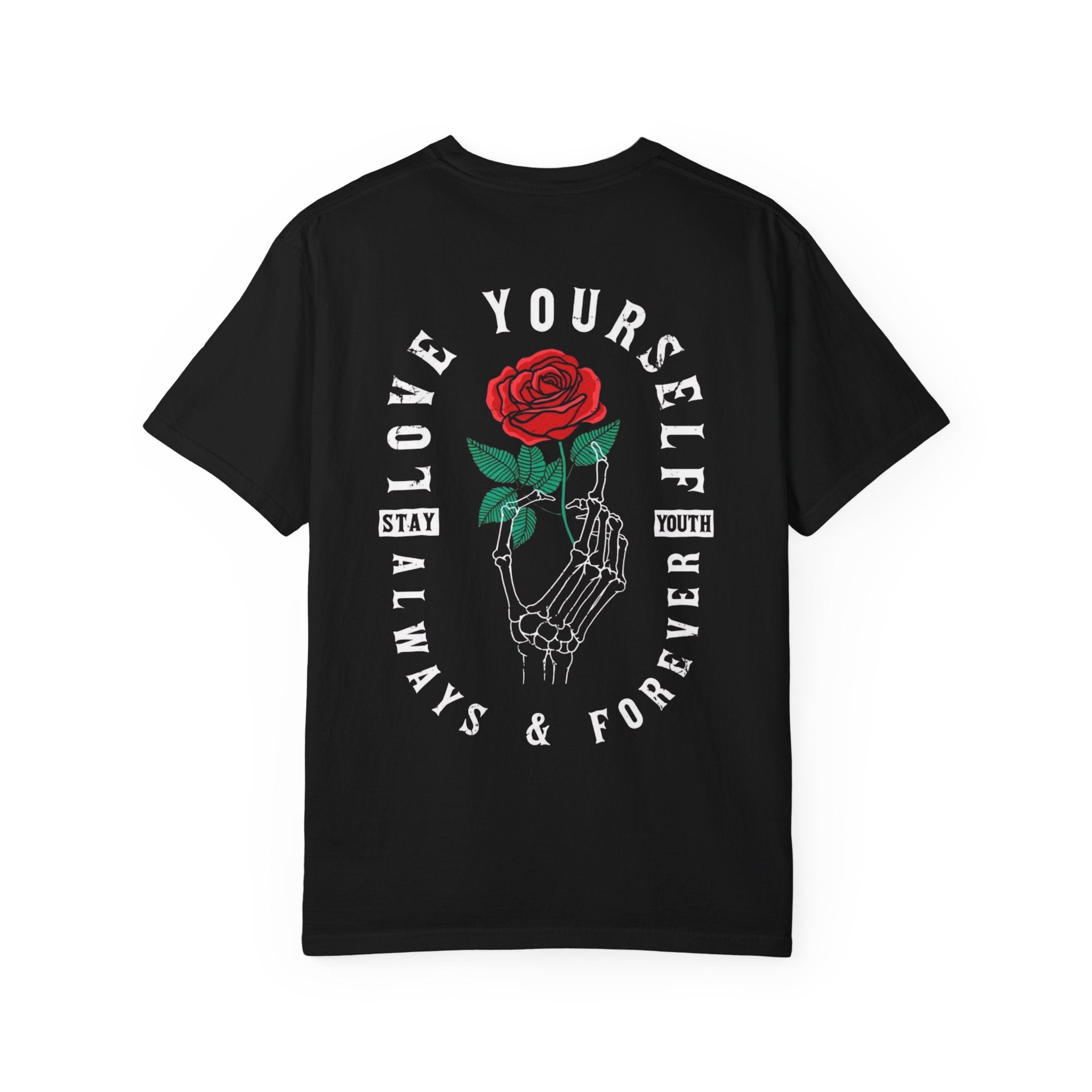 Love Yourself T-Shirt — Rose & Skeleton Graphic Tee