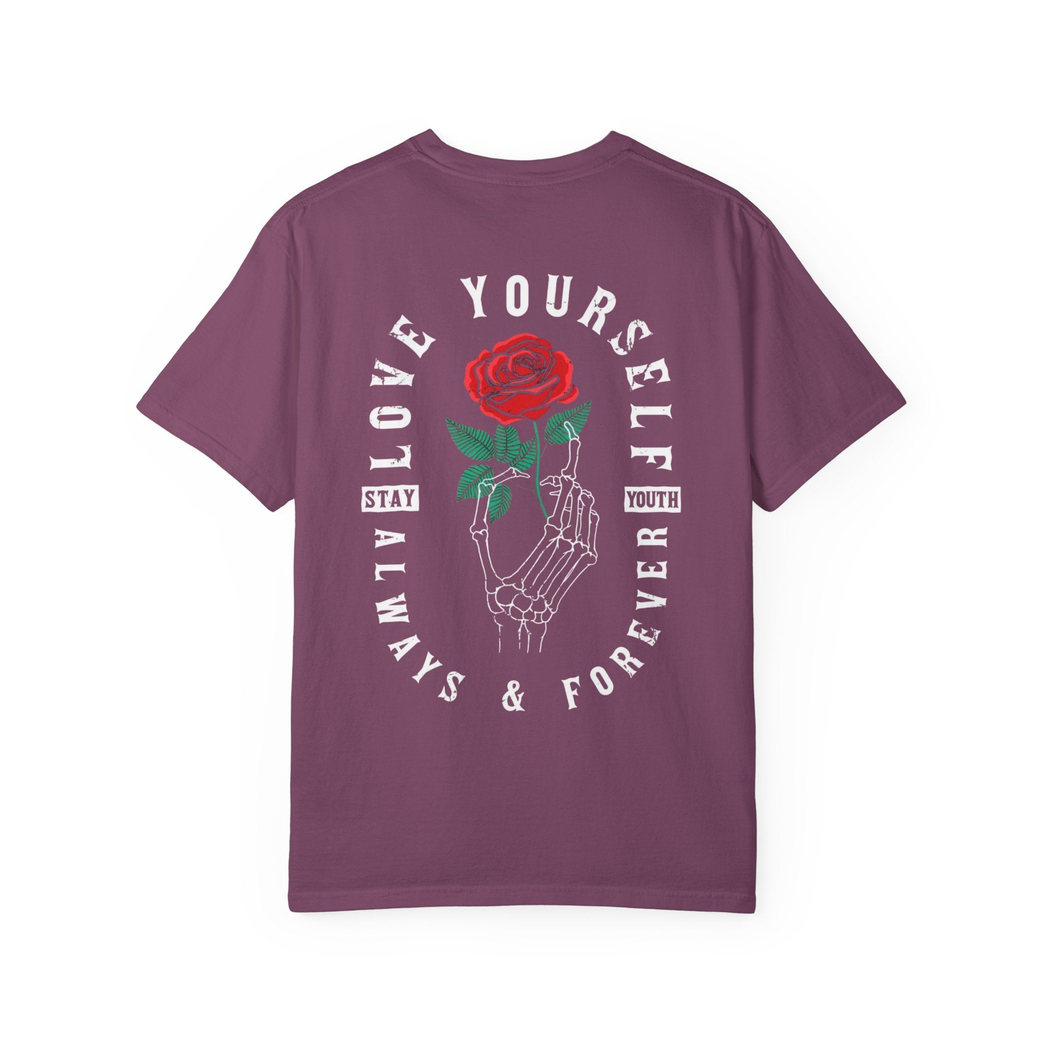 Love Yourself T-Shirt — Rose & Skeleton Graphic Tee
